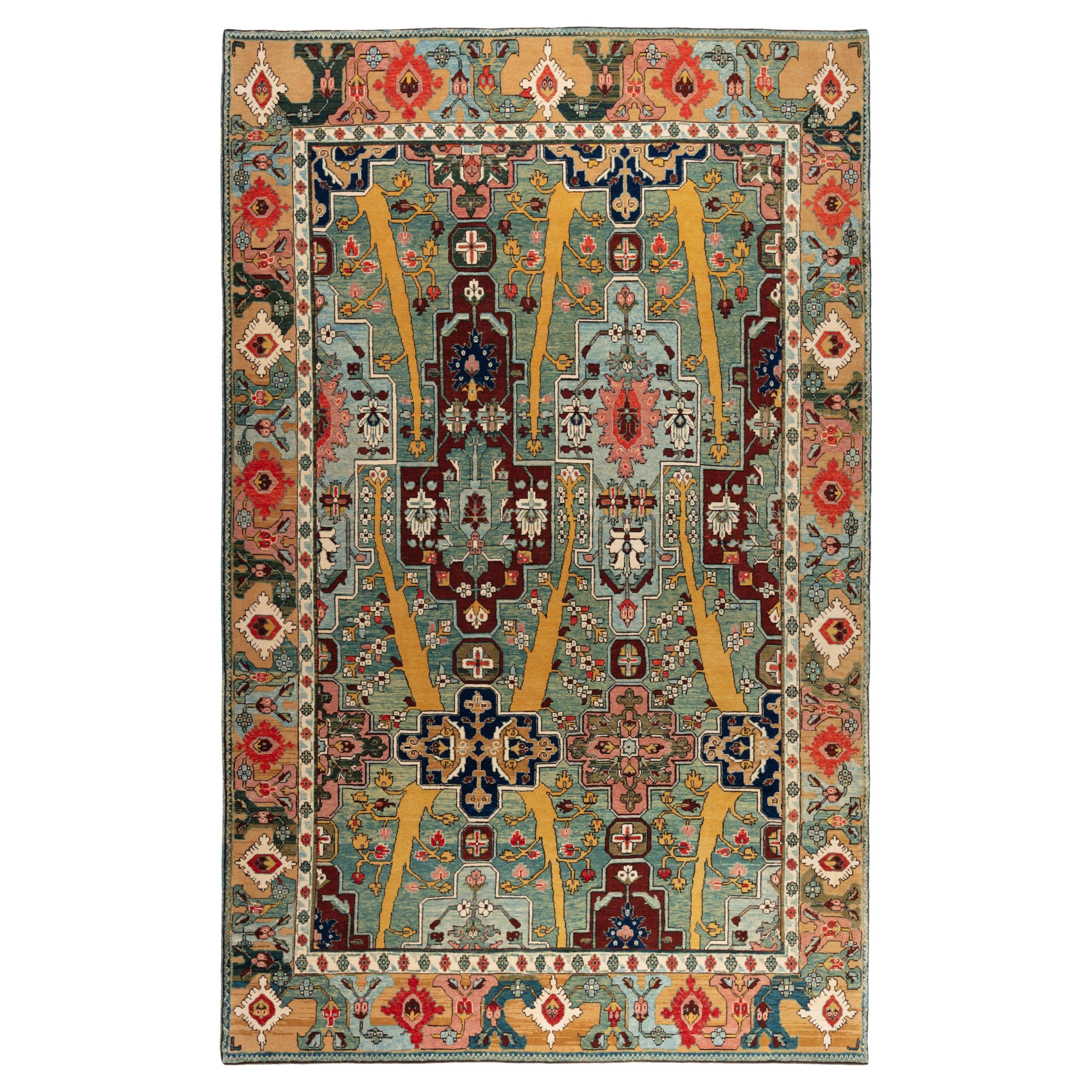 Ararat Rugs the Barbieri Tree Design Carpet, Persian Revival Rug, Natural Dyed For Sale