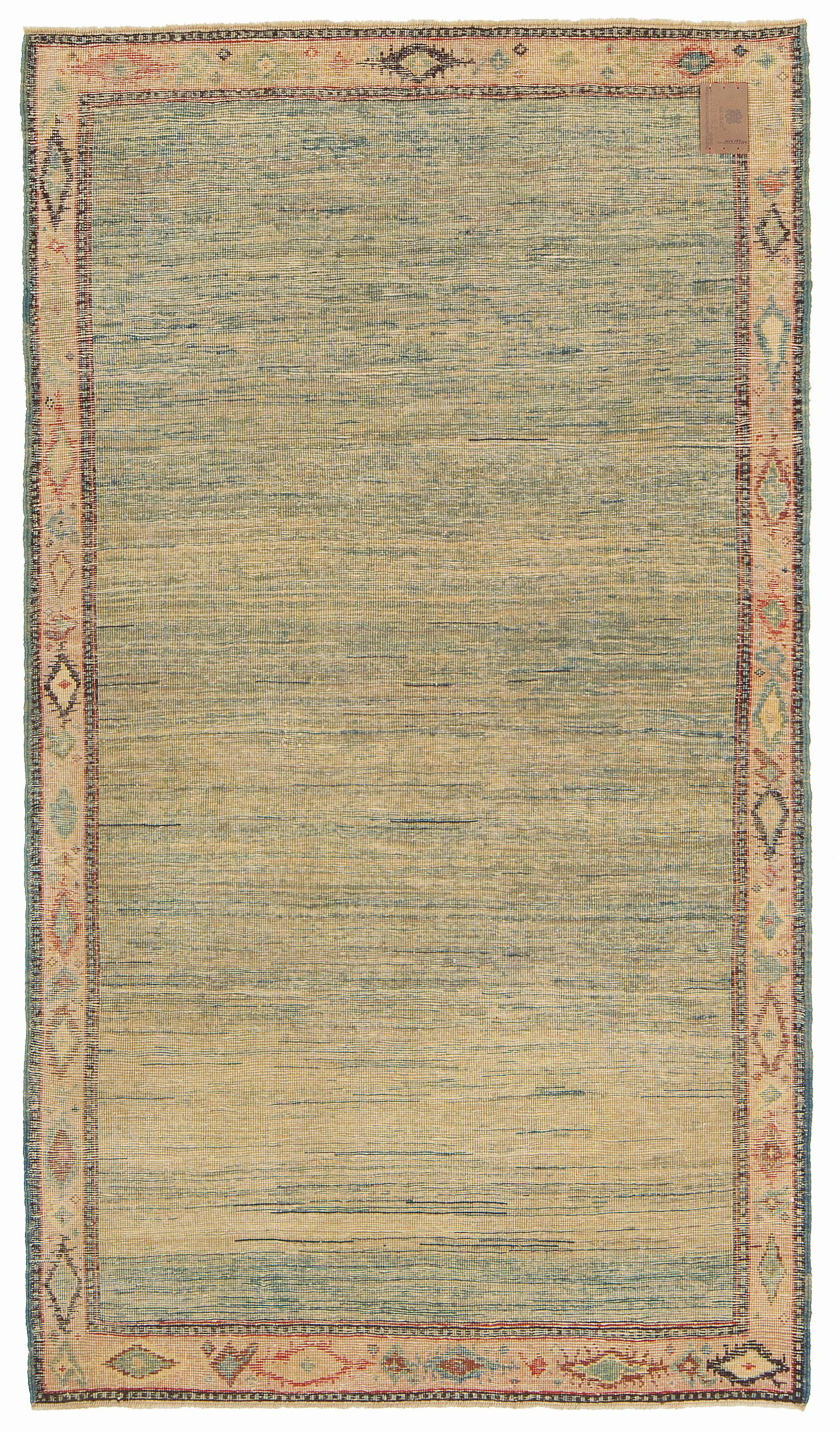 This unique design rug is interpreted by our designers with a mixture of Ararat Rugs’ soft blue tone natural dyed hand-spun yarns. This modern carpet is looking like an impressionist river scene.

Color summary: 11 colors in total, most used 4