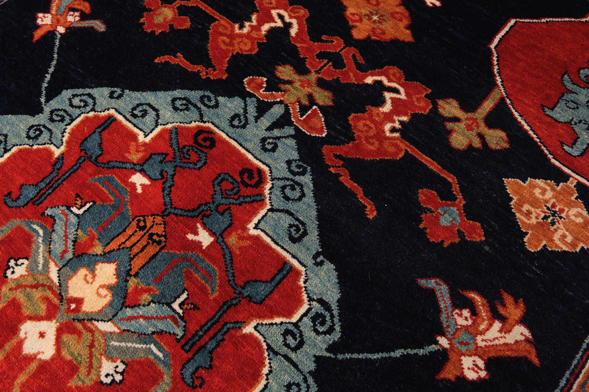 Ararat Rugs the Bode-Angeli Niche with Cloudbands Rug Revival Carpet Natural Dye In New Condition For Sale In Tokyo, JP