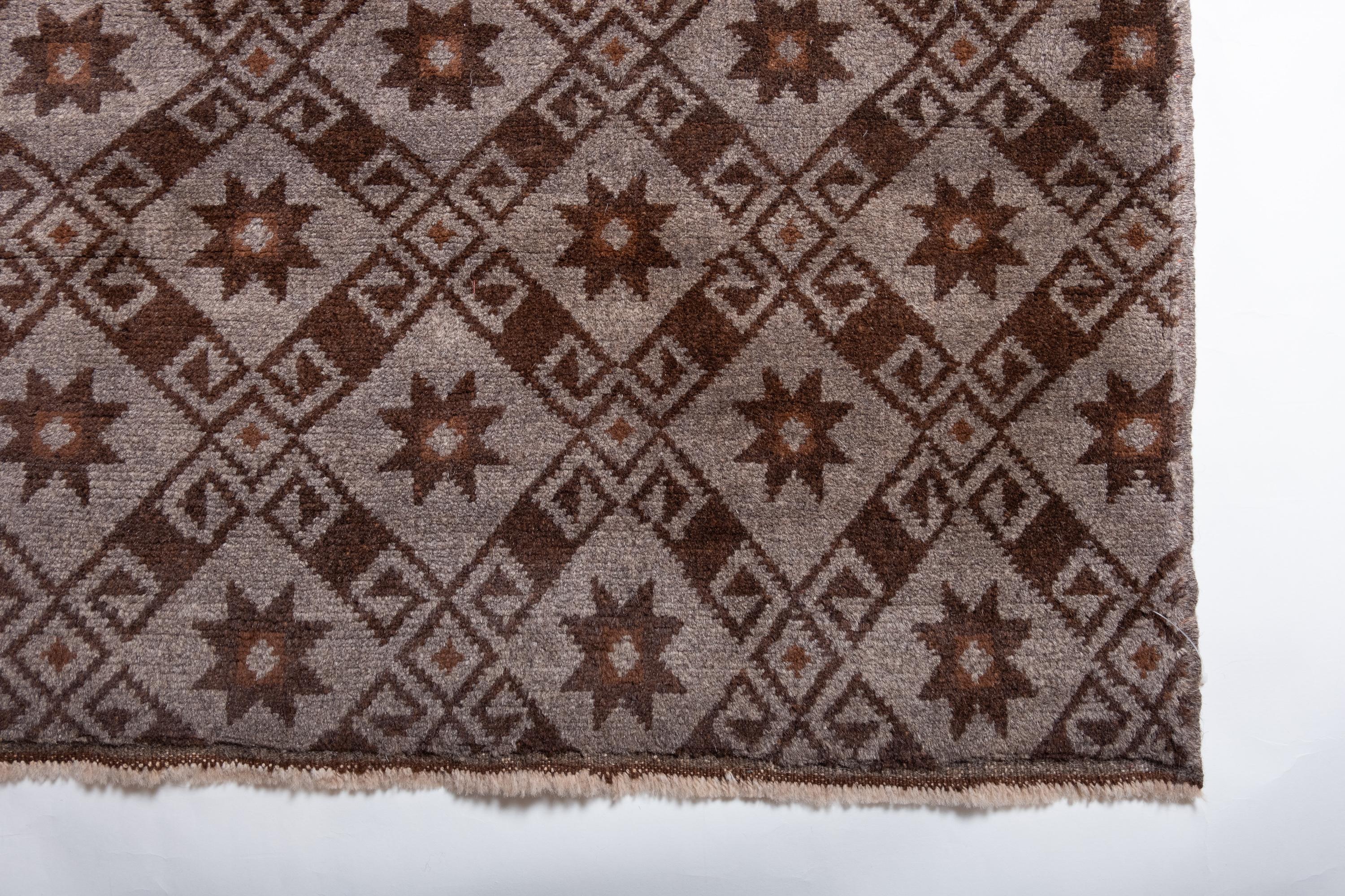 Revival Ararat Rugs the Esrefoglu Mosque Stars in Lattice Carpet Anatolian Natural Dyed For Sale