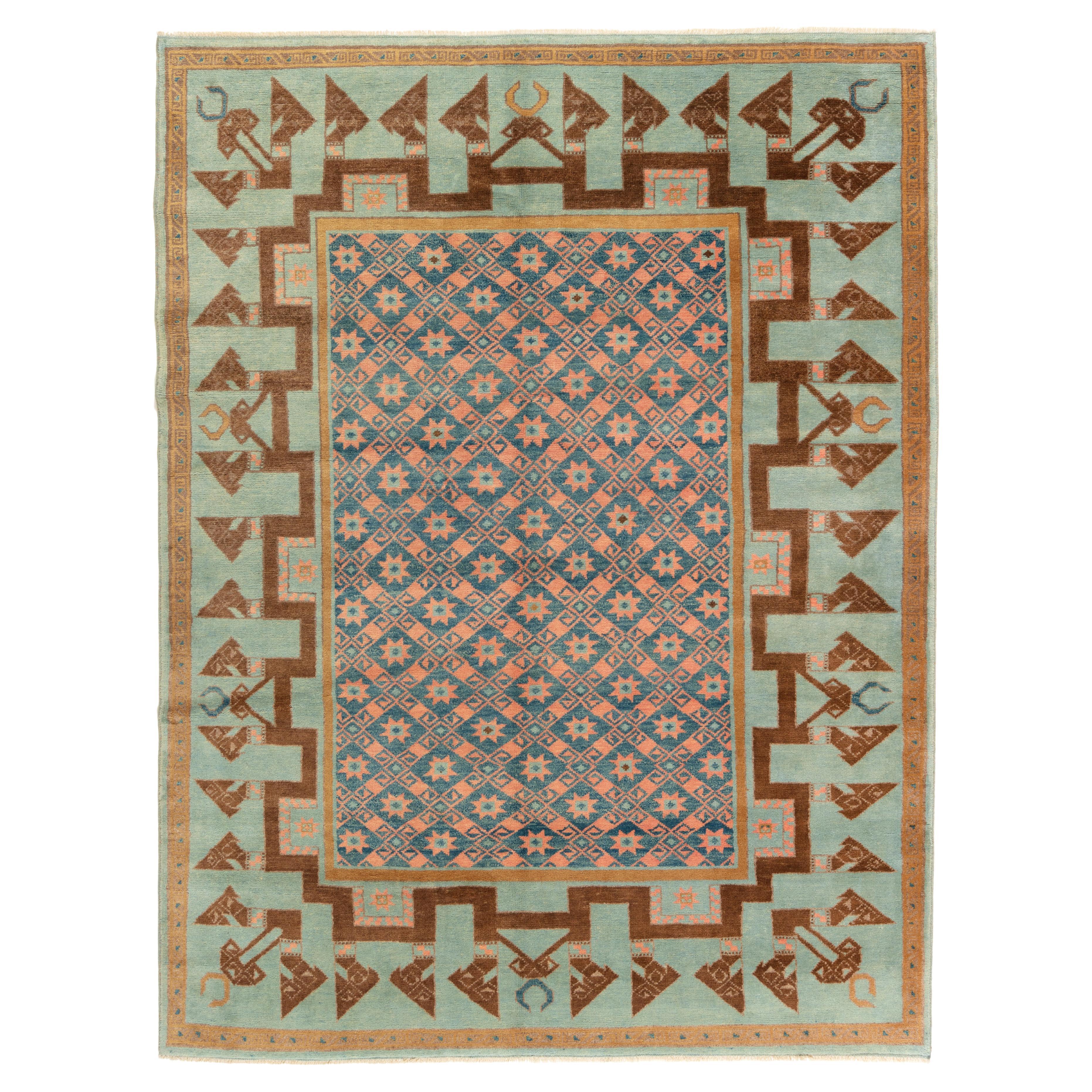 Ararat Rugs the Esrefoglu Mosque Stars in Lattice Carpet Anatolian Natural Dyed For Sale