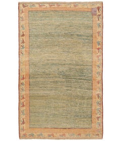 Ararat Rugs the Green Color Rug, Modern Impressionist River Carpet Natural Dyed