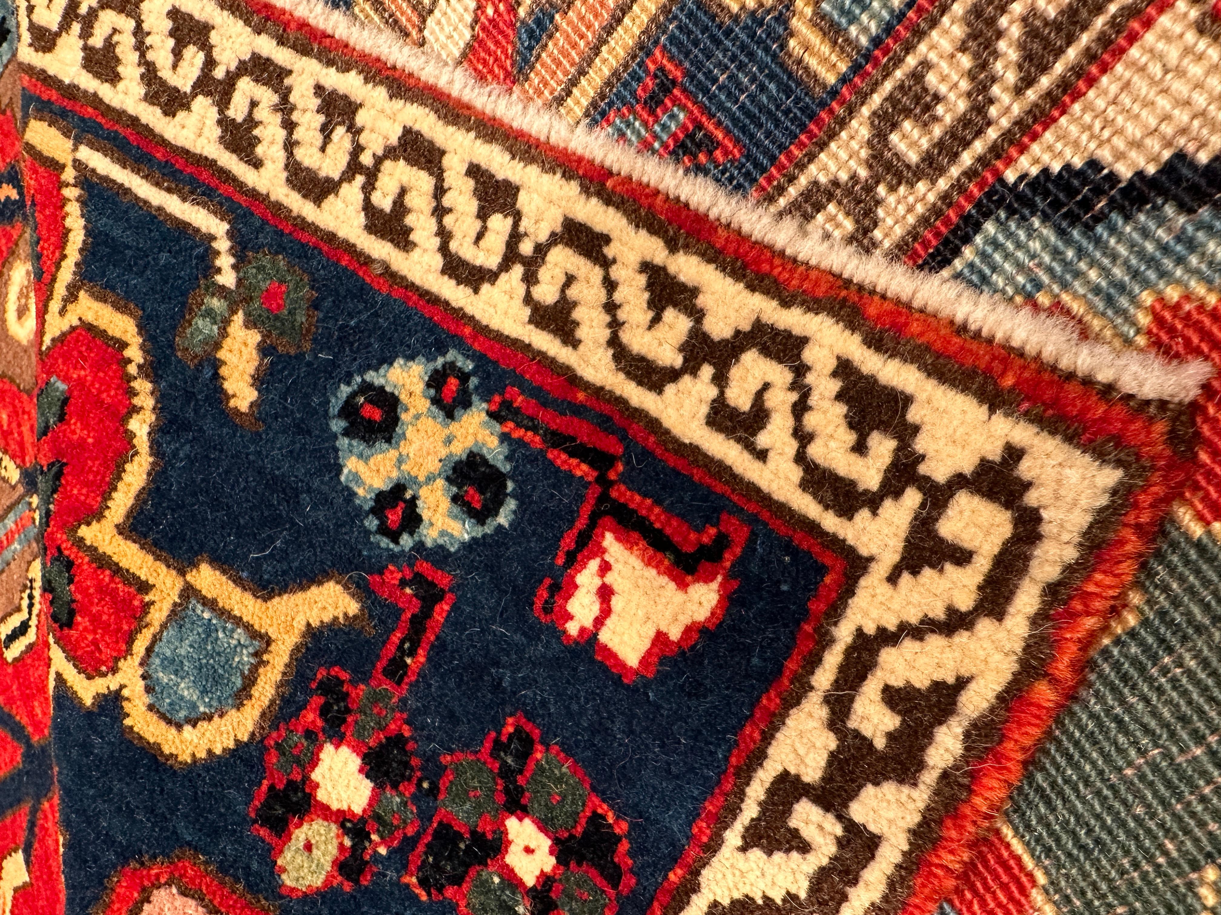 The source of the carpet comes from the book The Kevorkoff Carpet, Hali Magazine 1994 Issue 73. This is a large and brilliantly colored, derivation from a vase carpet, an 18th century rug from the North-west Persia area. As mentioned in the Hali