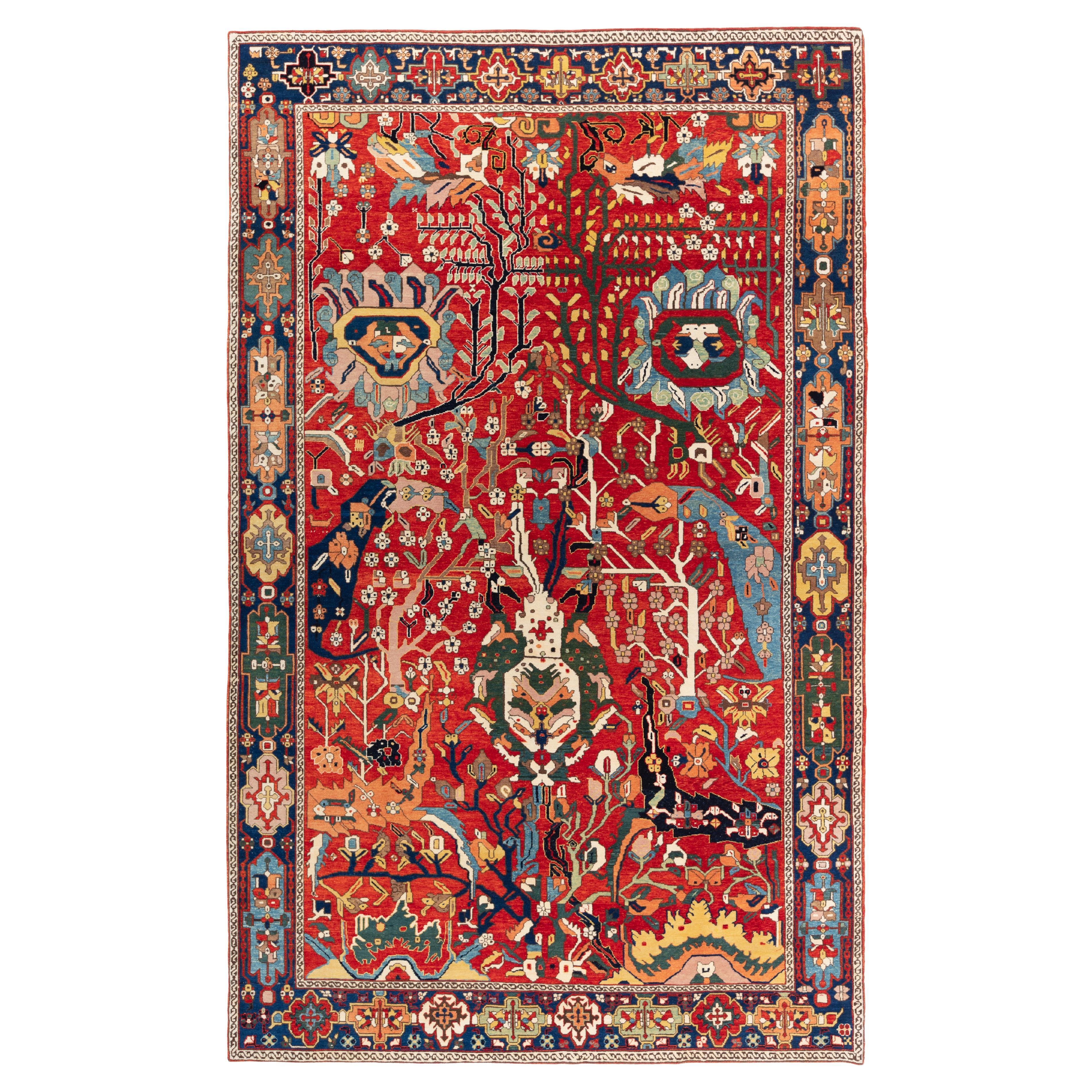 The Ararat Rugs the Kevorkoff Carpet 18. Jahrhundert Persian Revival Rug, Natural Dyed