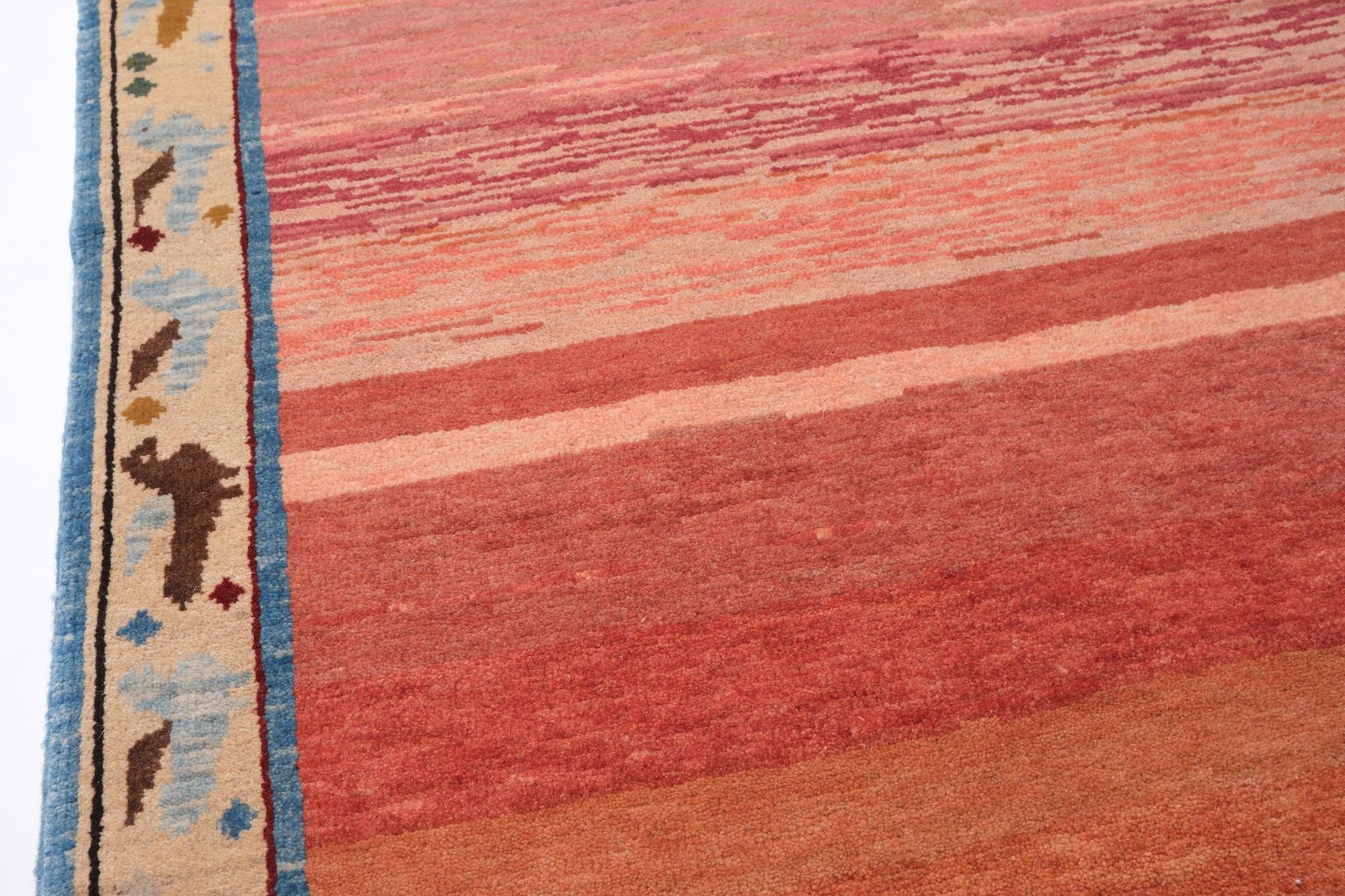 Teinture végétale Ararat Rugs the Pink Color Rug, Modern Desert Sand Design Carpet, Natural Dyed (tapis teint en naturel) en vente