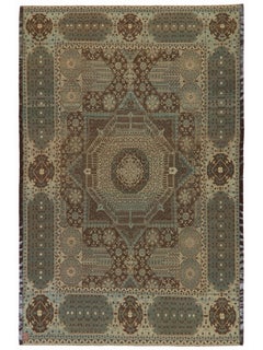 Ararat Rugs The Simonetti Mamluk Carpet 16th C. Revival Rug, Square Natural Dyed