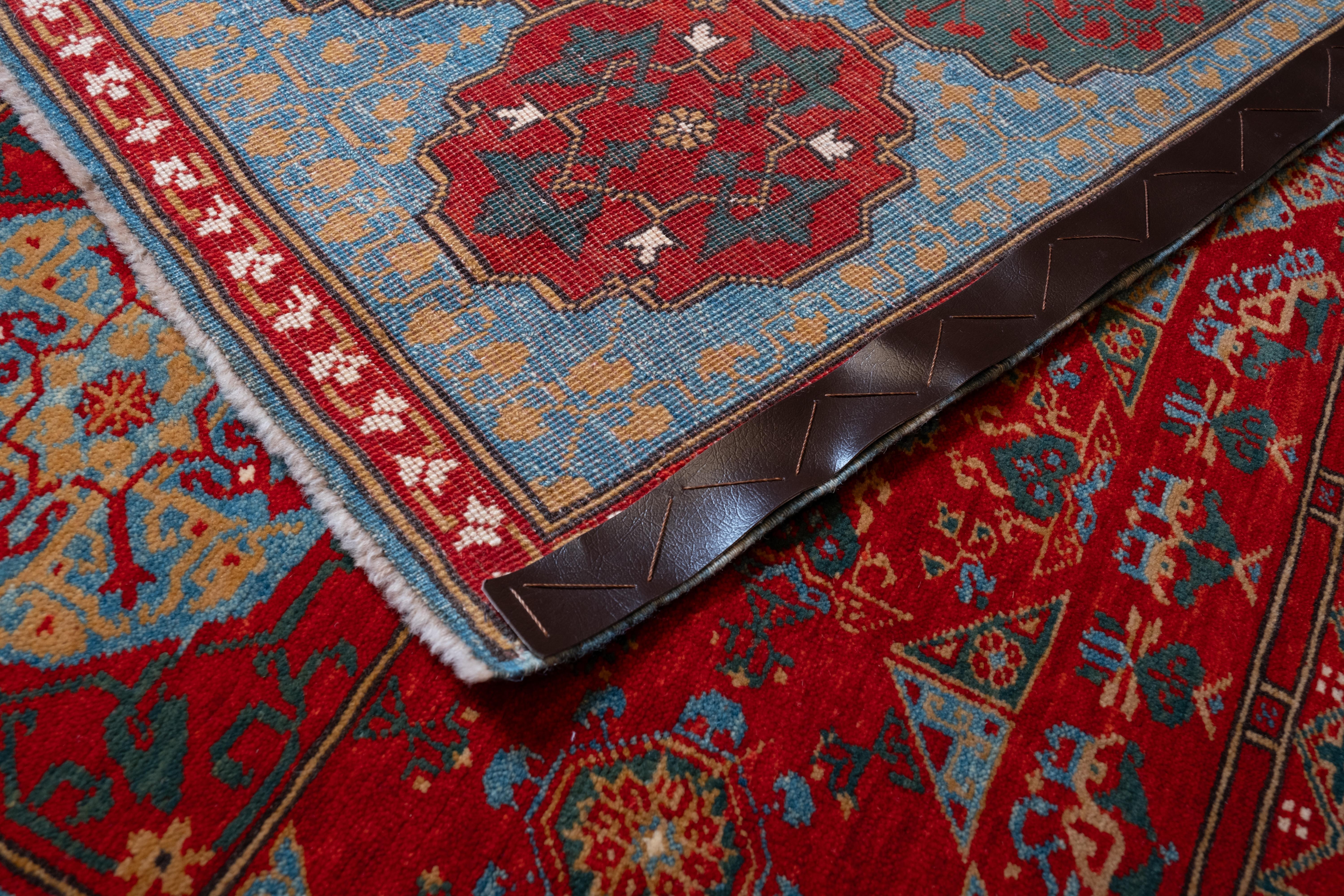 Vegetable Dyed Ararat Rugs The Simonetti Mamluk Carpet 16th C. Revival Rug, Square Natural Dyed For Sale