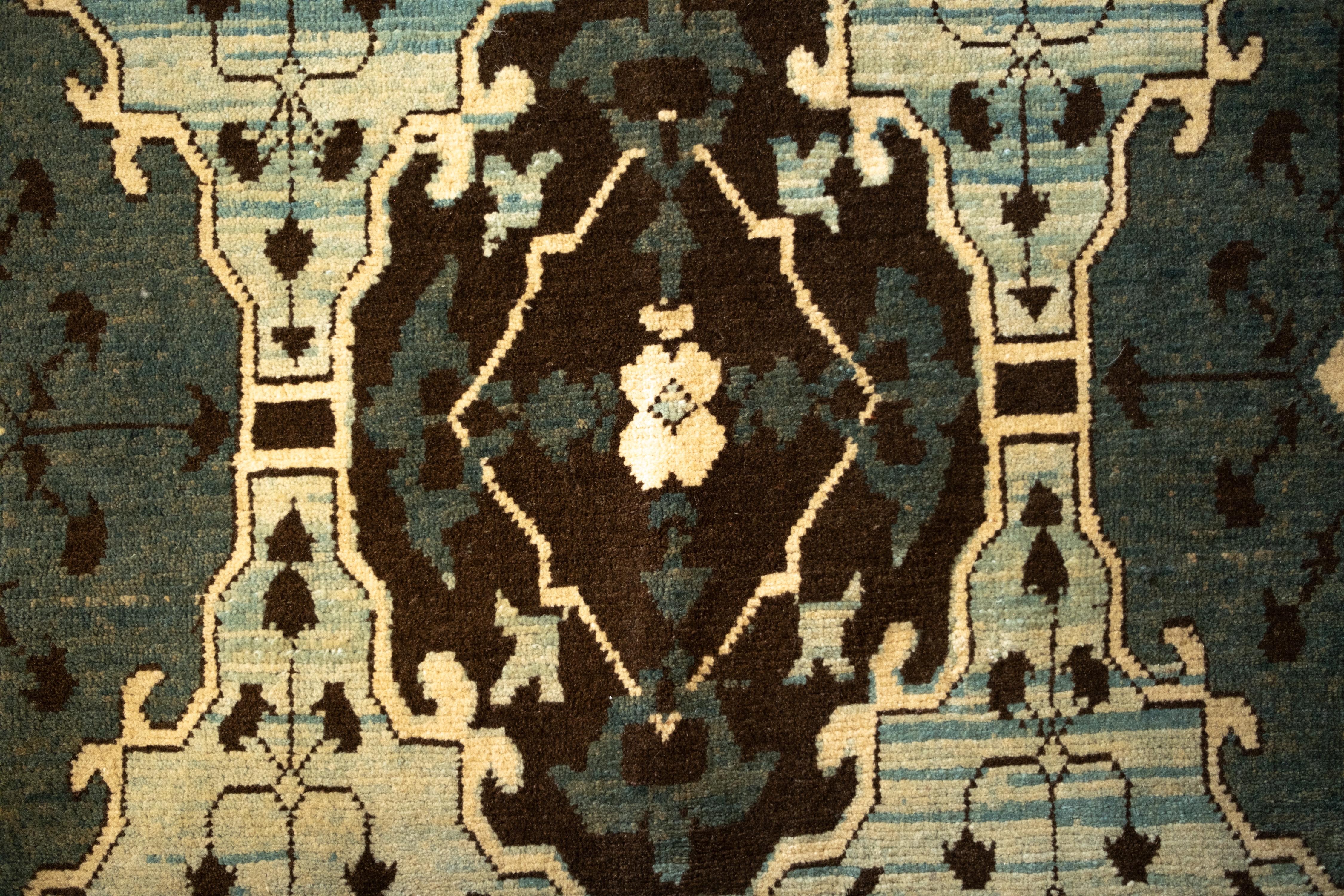Ararat Rugs The Simonetti Mamluk Carpet 16th C. Revival Rug, Square Natural Dyed In New Condition For Sale In Tokyo, JP