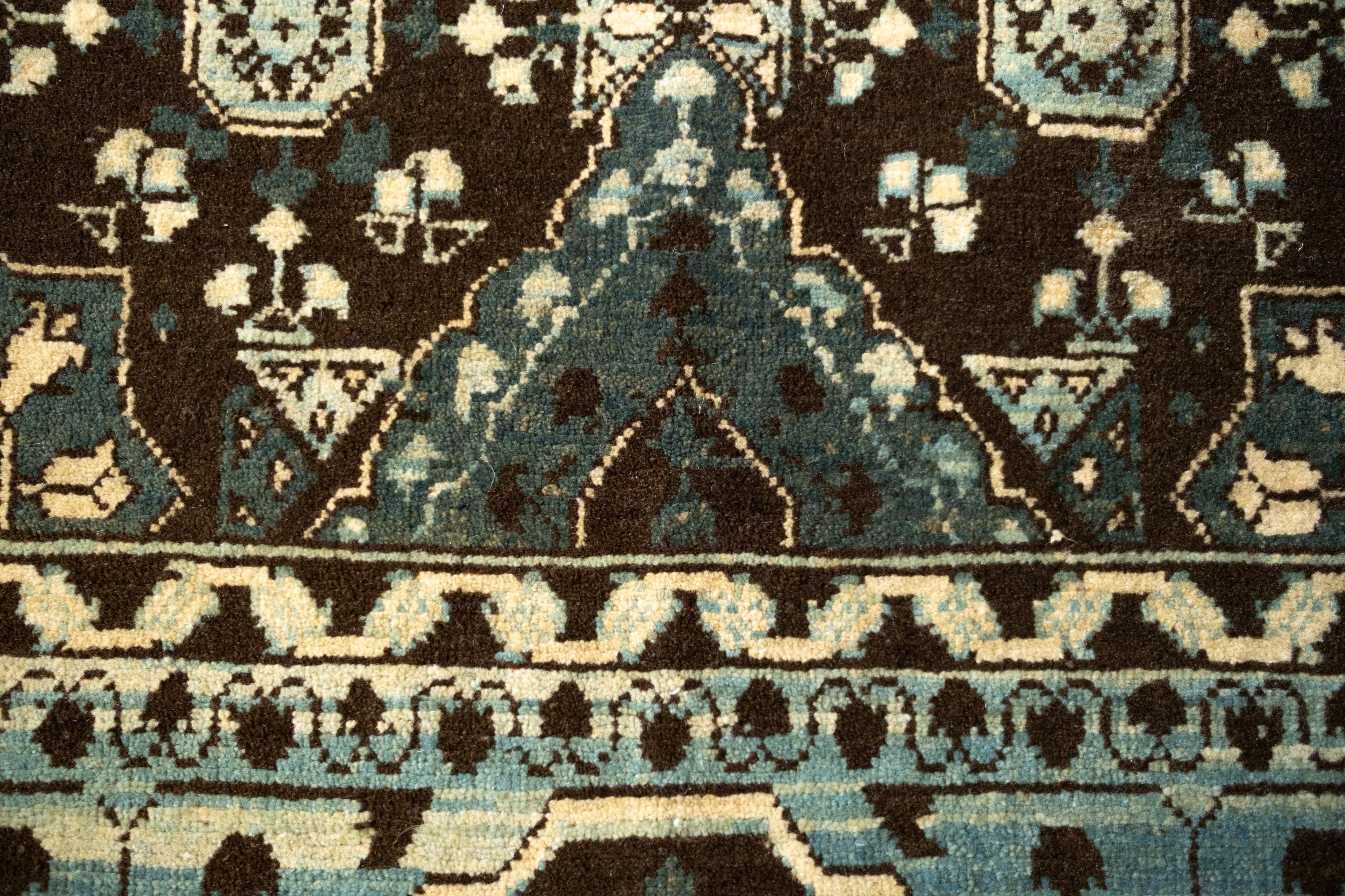 Contemporary Ararat Rugs The Simonetti Mamluk Carpet 16th C. Revival Rug, Square Natural Dyed For Sale