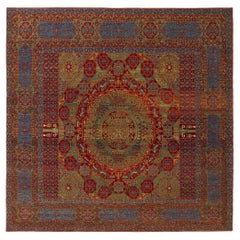 Ararat Rugs The Simonetti Mamluken Teppich 16. Jh. Revival Teppich, Quadratisch Natürlich gefärbt