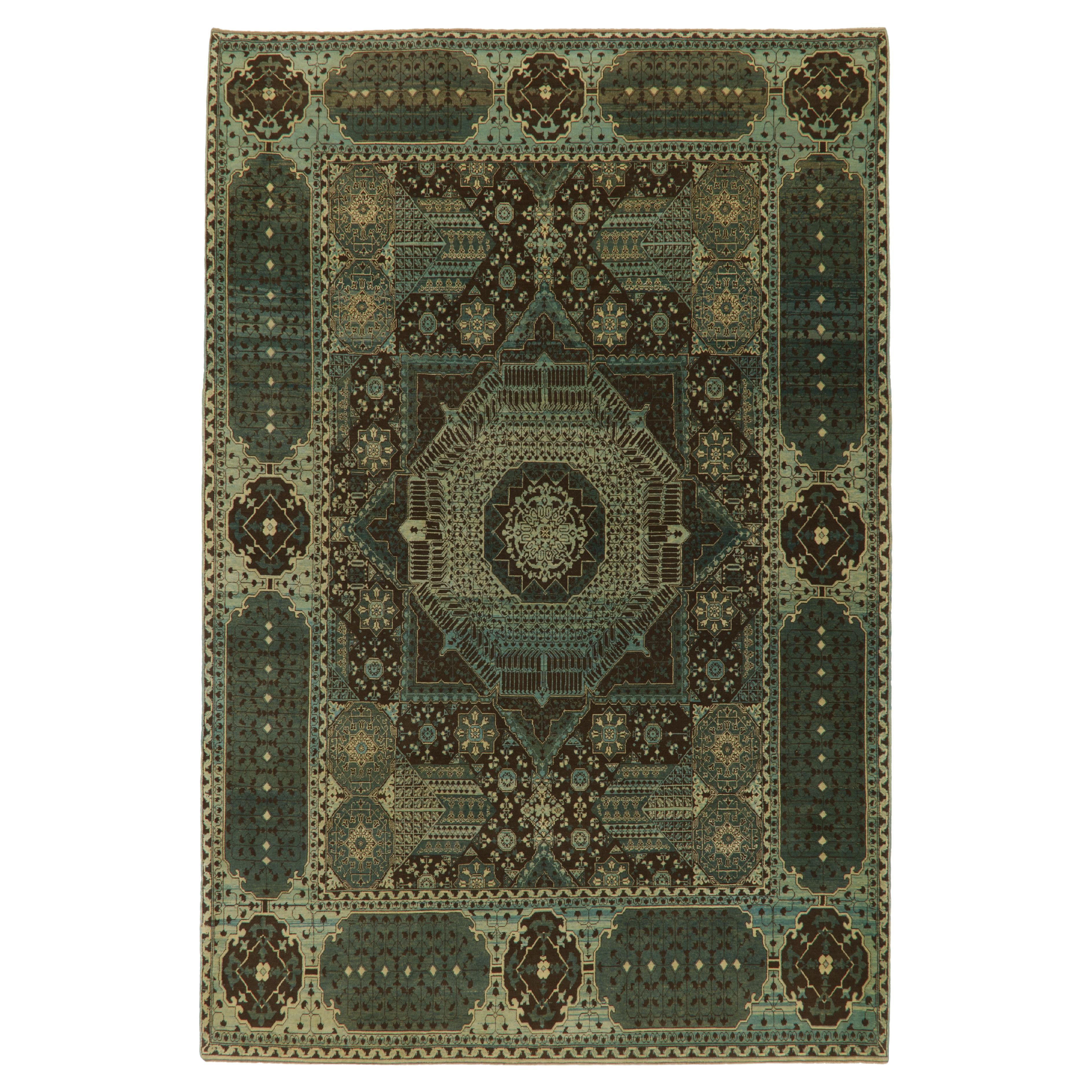 Ararat Rugs The Simonetti Mamluken Teppich 16. Jh. Revival Teppich, Quadratisch Natürlich gefärbt