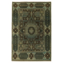 Ararat Rugs The Simonetti Mamluk Carpet 16th C. Revival Rug, Square Natural Dyed