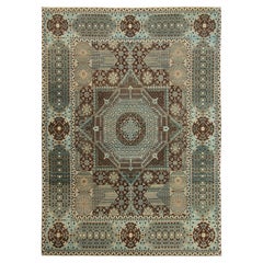 Ararat Rugs The Simonetti Mamluk Carpet 16th C. Revival Rug, Square Natural Dyed