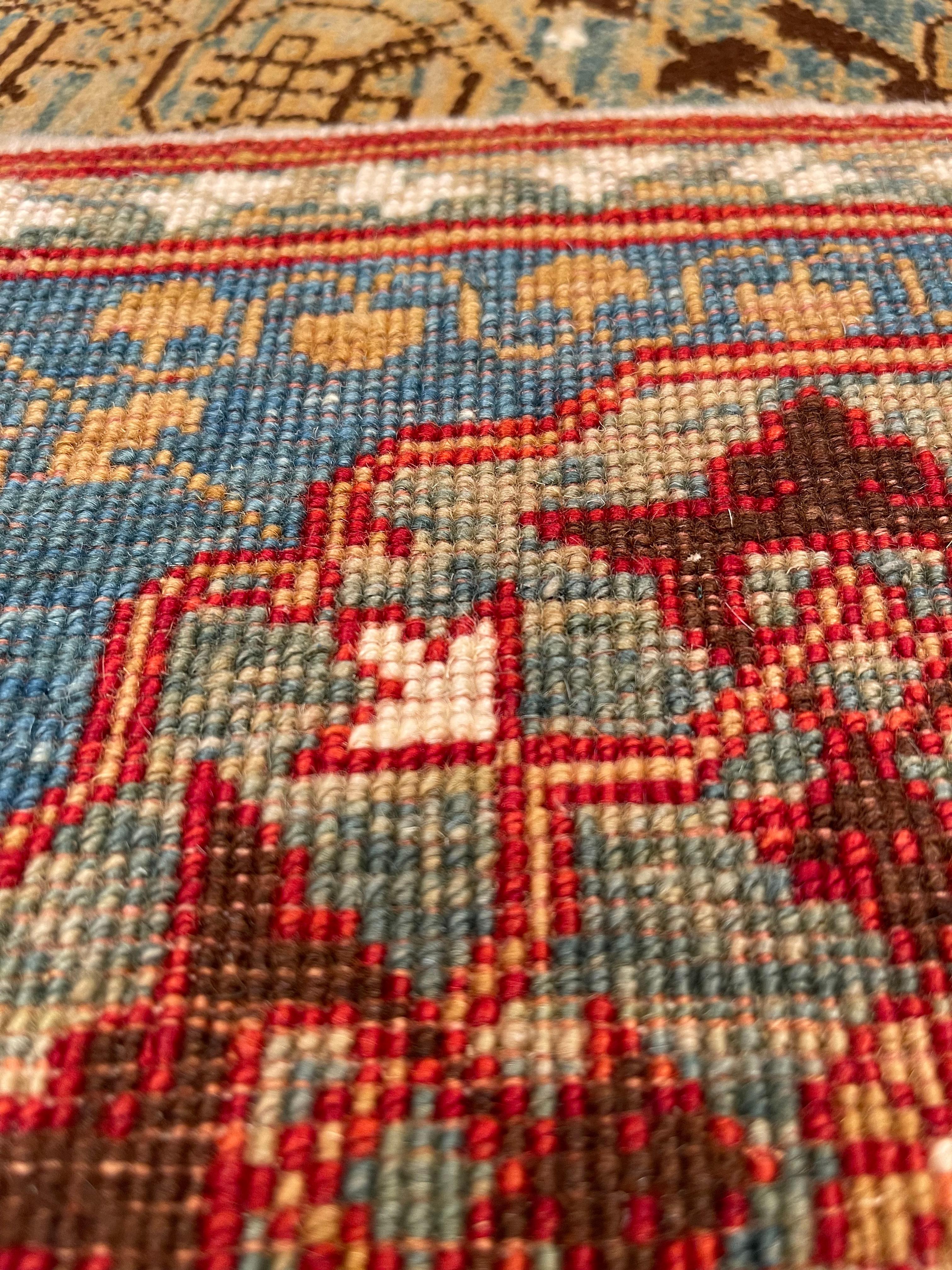 Turkish Ararat Rugs the Simonetti Mamluk Carpet 16th Century Revival, Natural Dyed For Sale