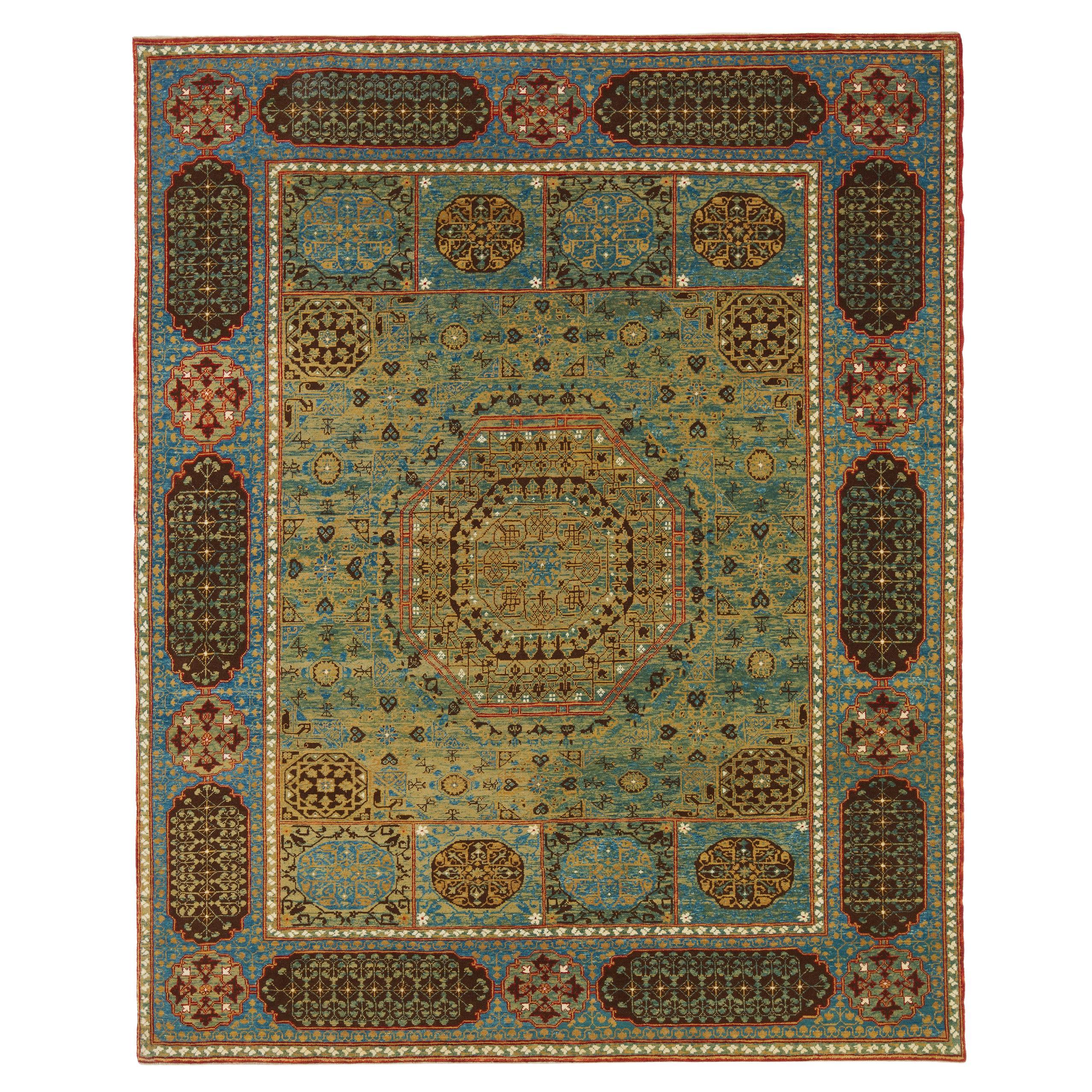 Tapis Ararat Le tapis Mamluk de Simonetti de style néo-mamelouk du 16ème siècle teinté naturel 