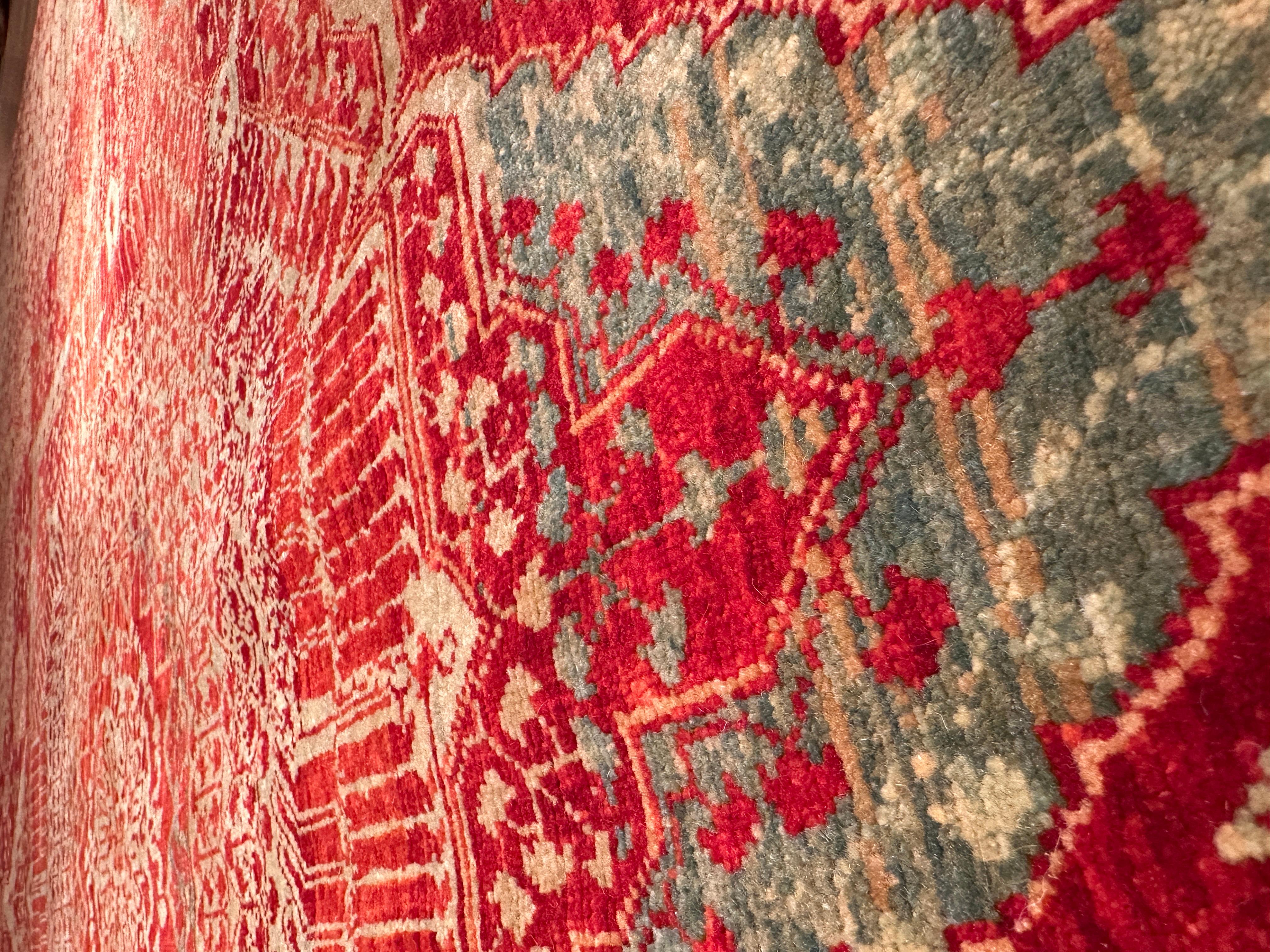 Ararat-Teppiche The Simonetti Mamluk Teppich 16. Jahrhundert Revival Teppich - Naturfarben  (Türkisch) im Angebot