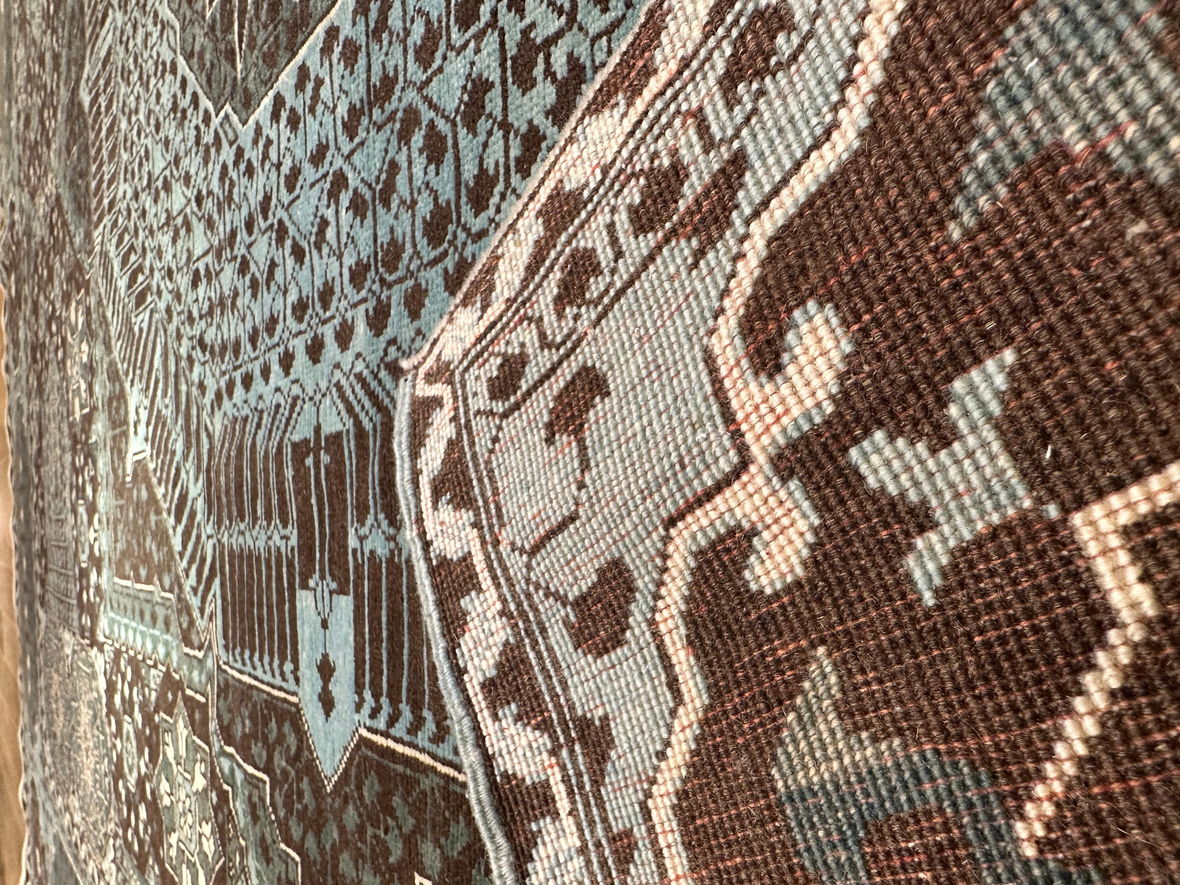 Noué à la main Ararat Rugs The Simonetti Mamluk Carpet 16th Century Revival Rug, Natural Dyed en vente