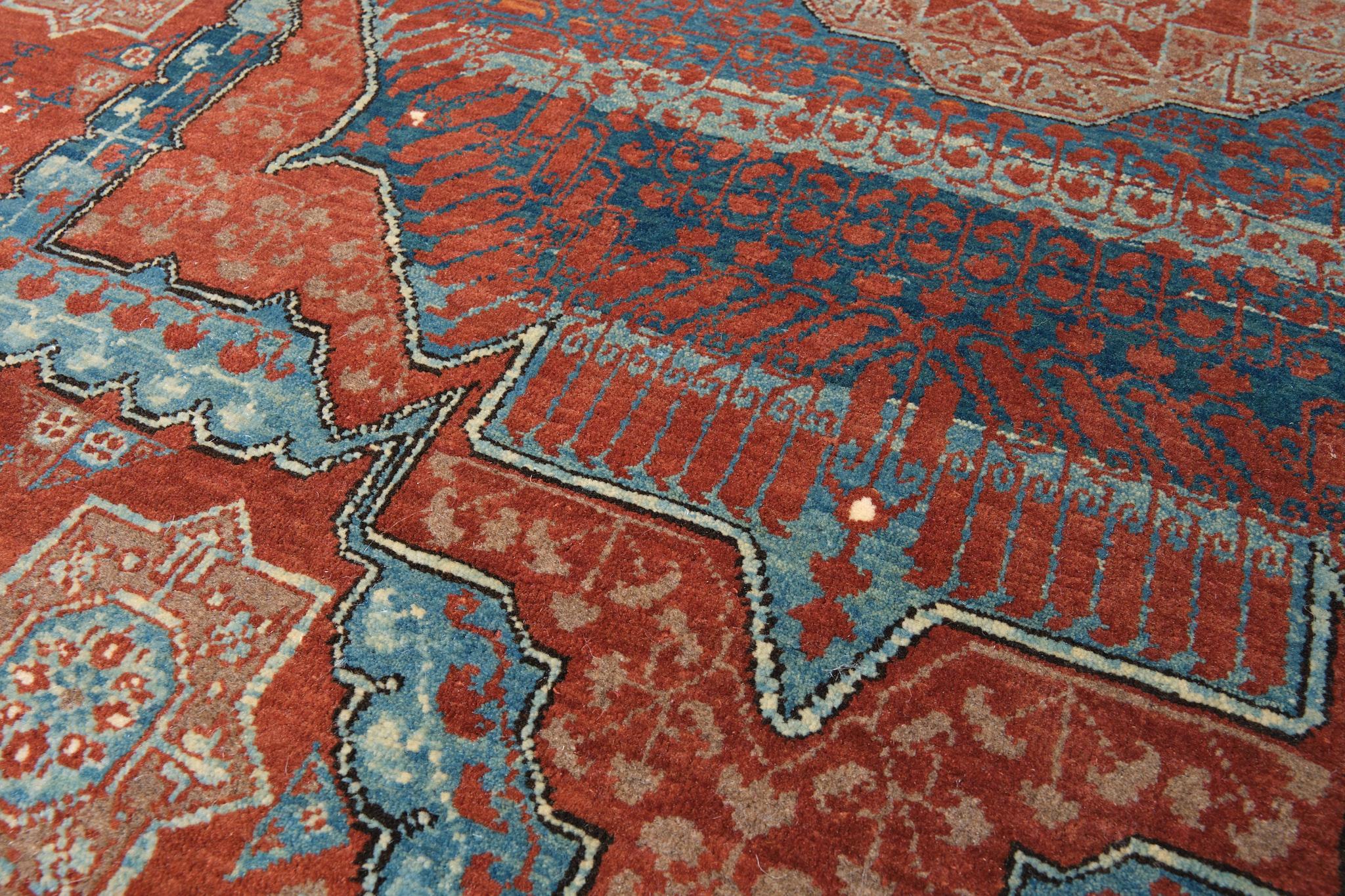 Turkish Ararat Rugs the Simonetti Mamluk Carpet 16th Century Revival Rug, Natural Dyed For Sale