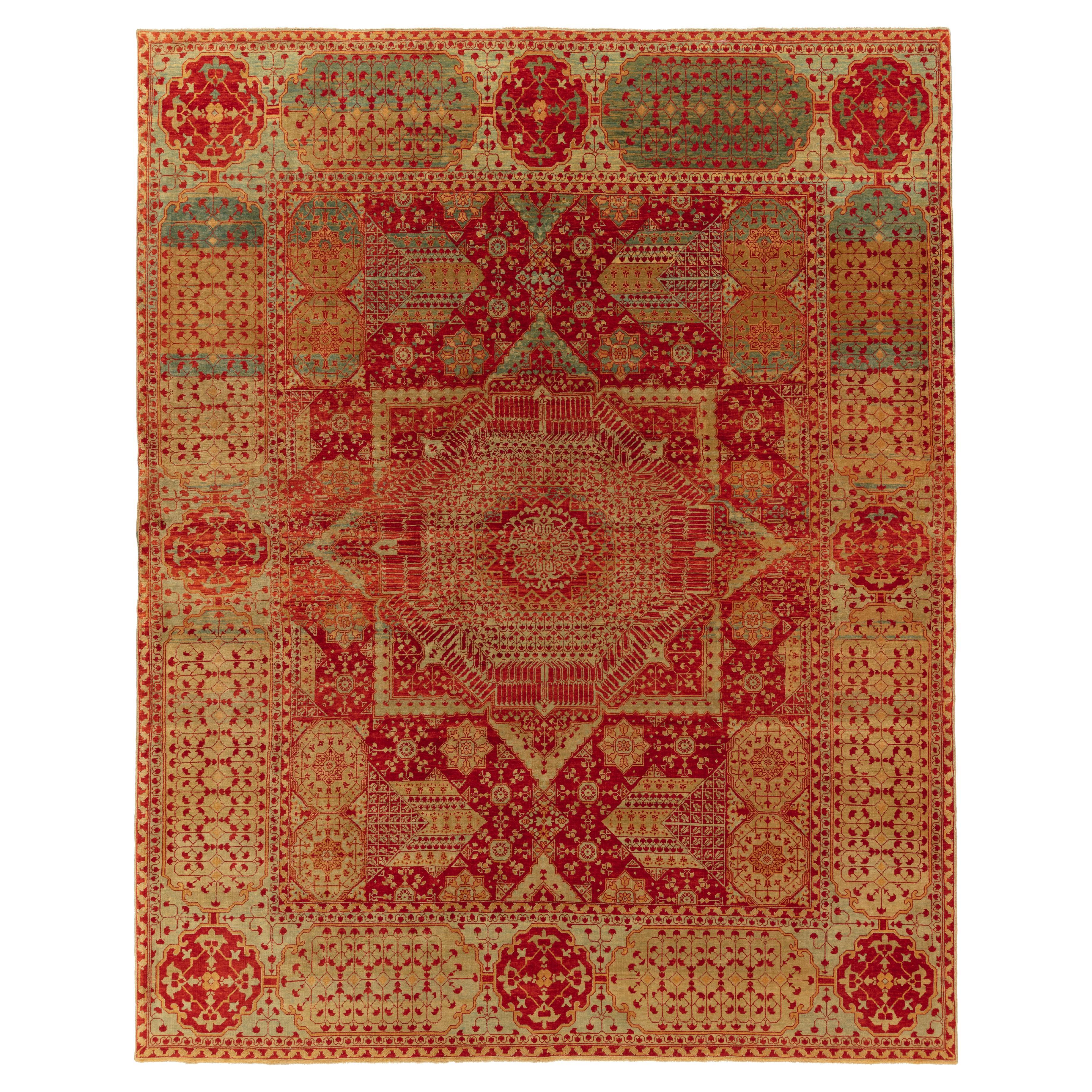 Ararat-Teppiche The Simonetti Mamluk Teppich 16. Jahrhundert Revival Teppich - Naturfarben  im Angebot