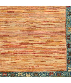 Ararat Rugs The Soft Pink Color Tappeto moderno con motivo Desert Sand, tinto naturale