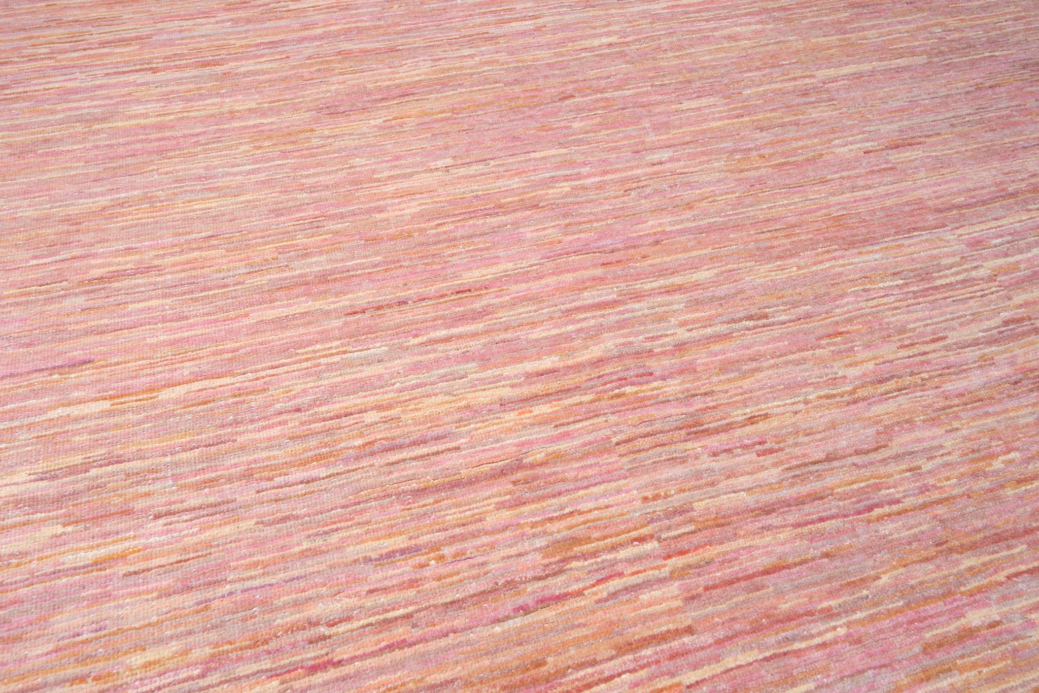 Ararat-Teppiche in Weichrosa – moderner Teppich – natürlich gefärbt (Türkisch) im Angebot