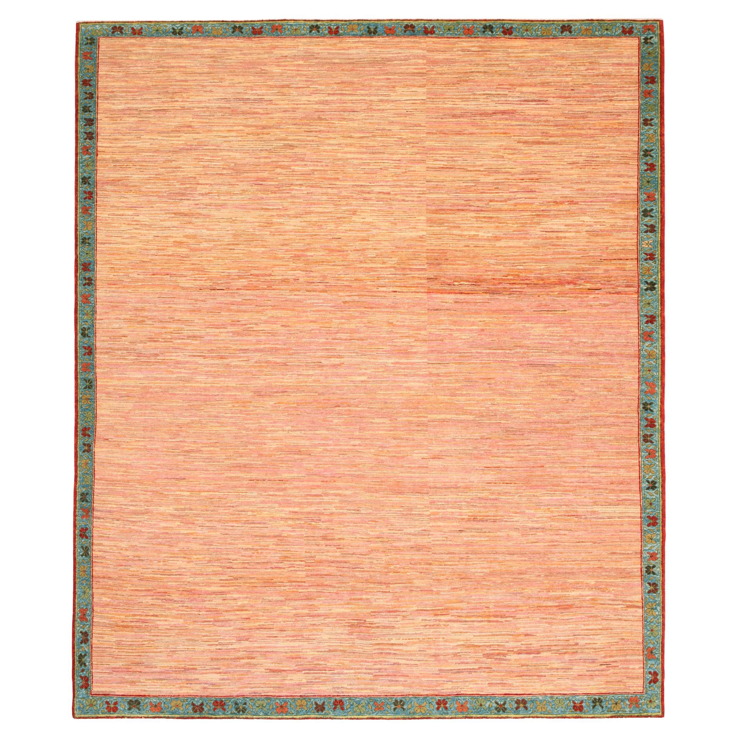 Ararat Rugs the Soft Pink Color Rug, Modern Carpet, Natural Dyed For Sale