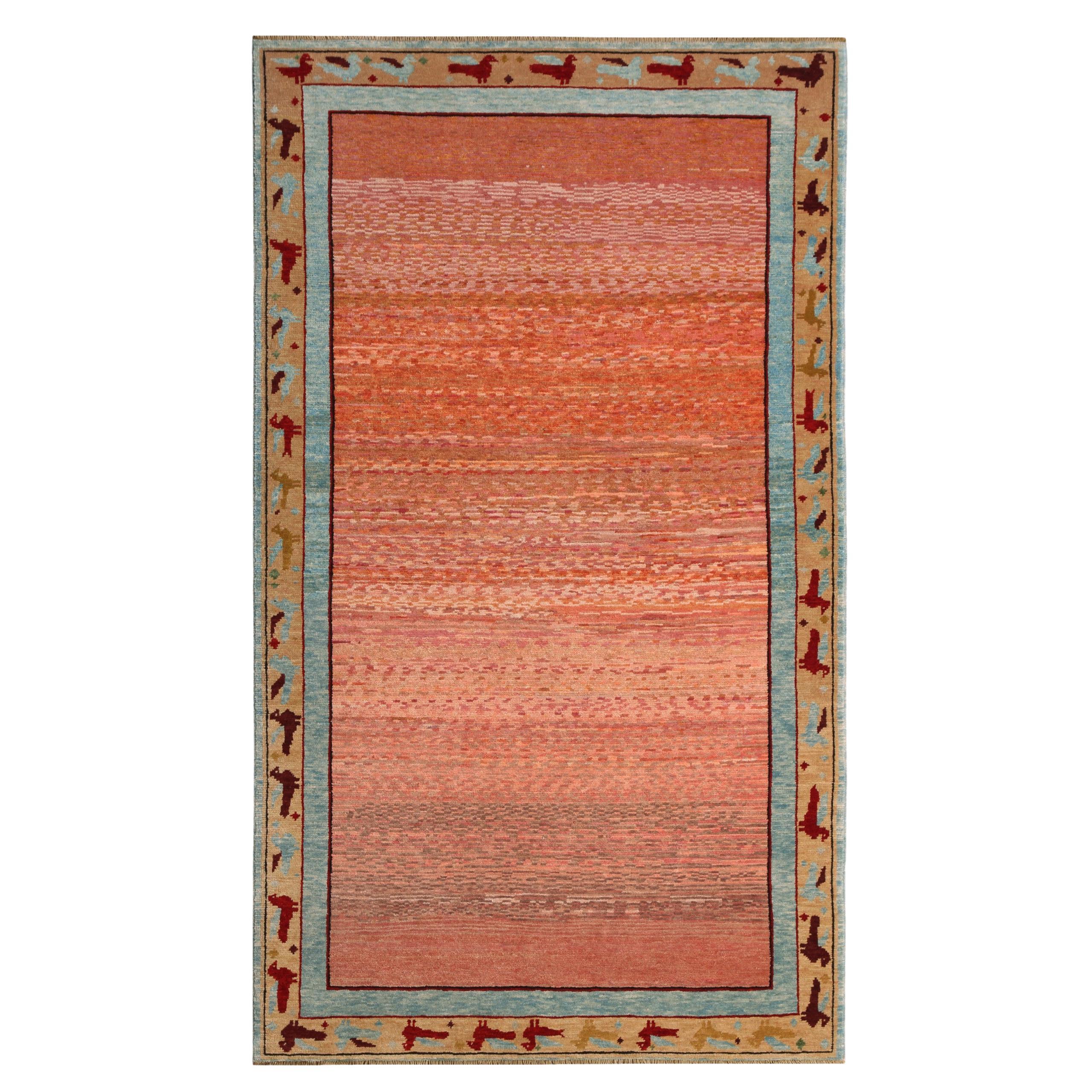 Ararat Rugs the Soft Pink Color Rug, Modern Carpet, Natural Dyed