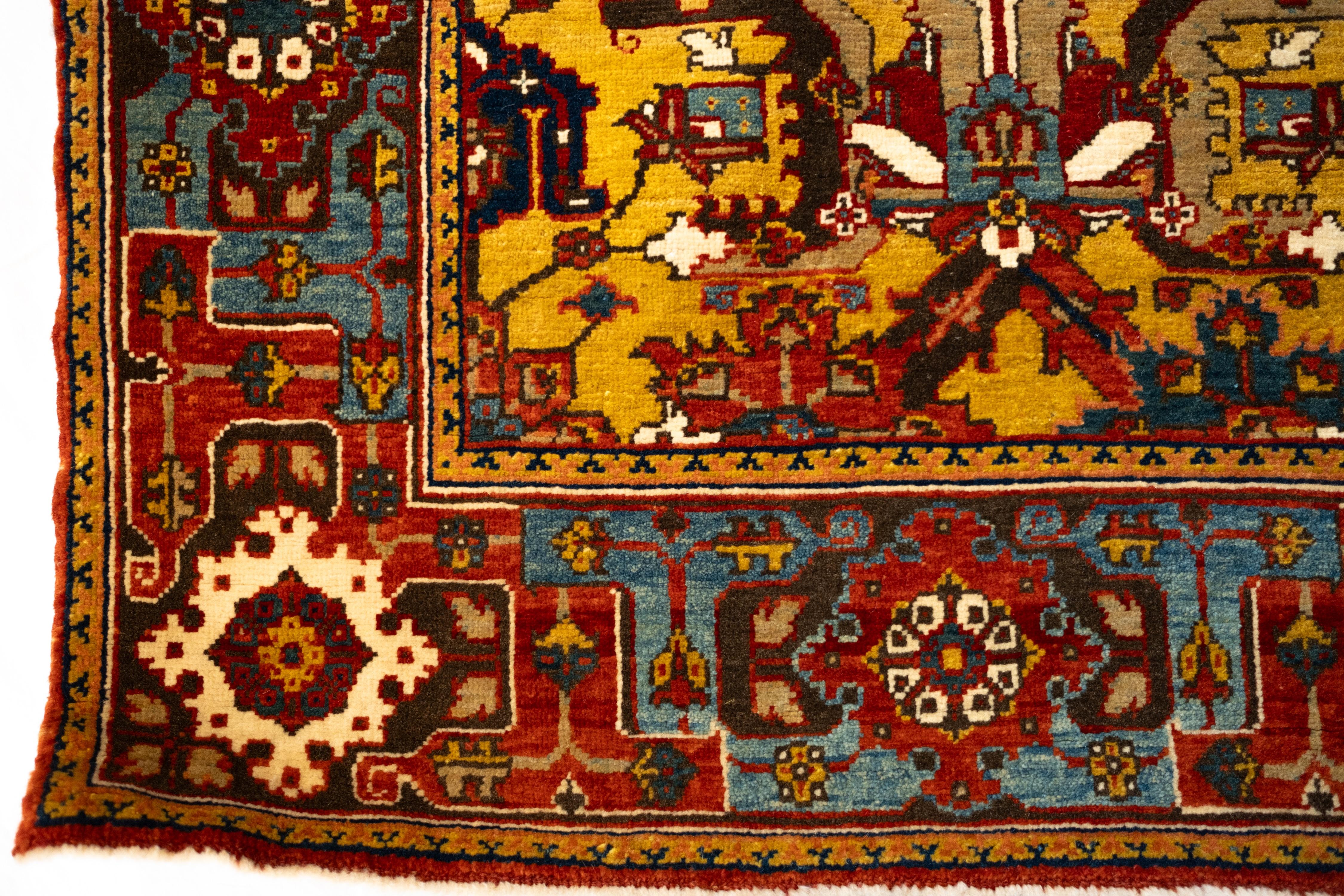 Ararat Rugs Il Tappeto a Lattice Spuhler con Tulipani e Foglie a Tintura Naturale In condizioni Nuovo in vendita a Tokyo, JP