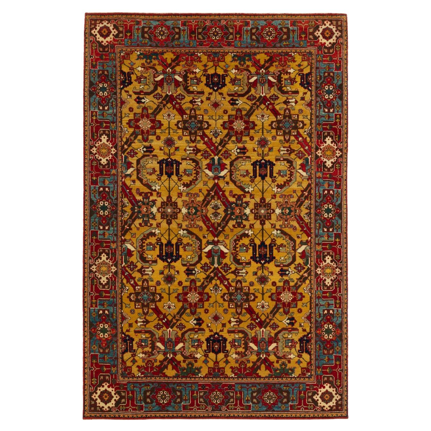 Ararat Rugs The Spuhler Lattice Carpet with Tulips and Leaves Natural Dyed