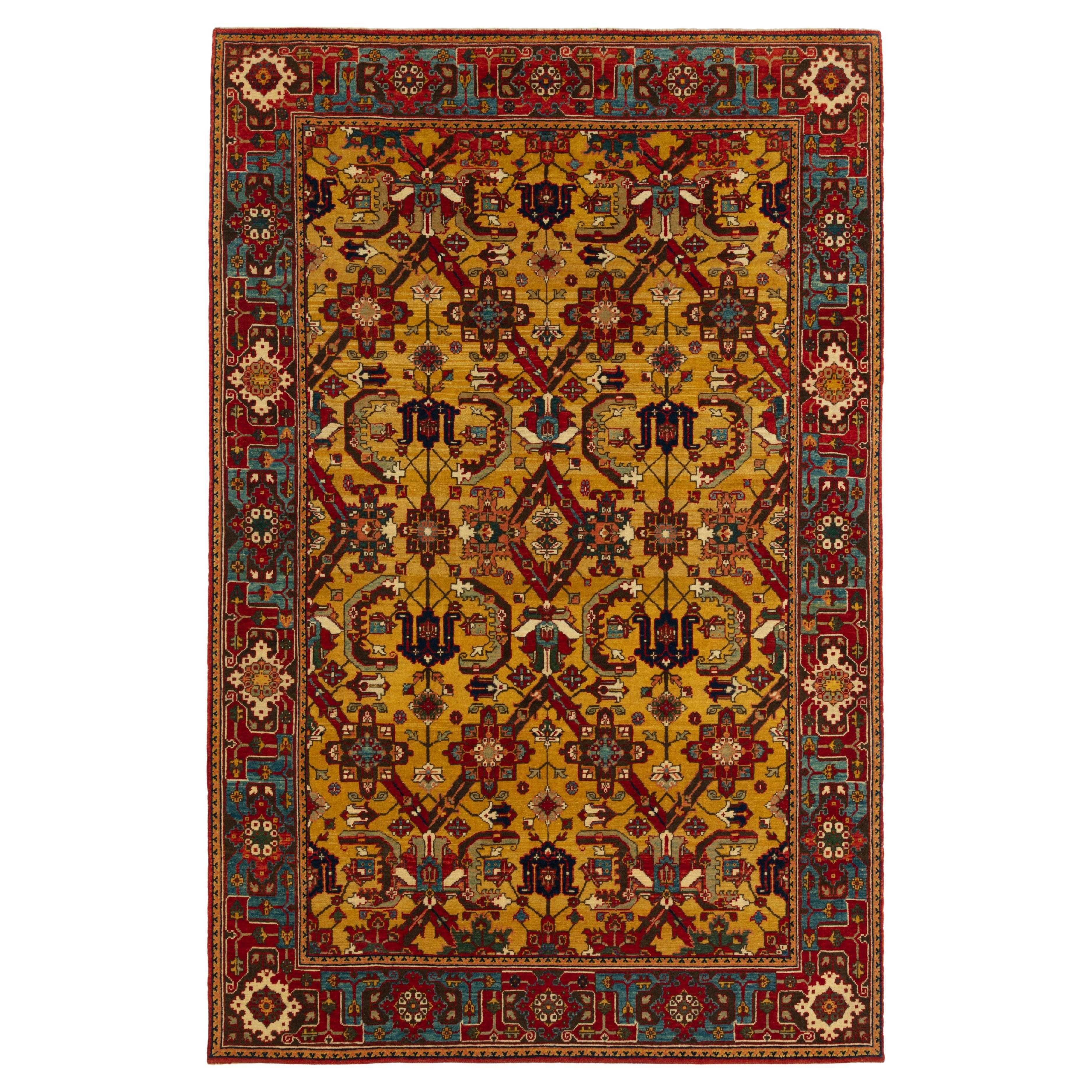 Ararat Rugs The Spuhler Lattice Carpet with Tulips and Leaves Natural Dye Rug For Sale