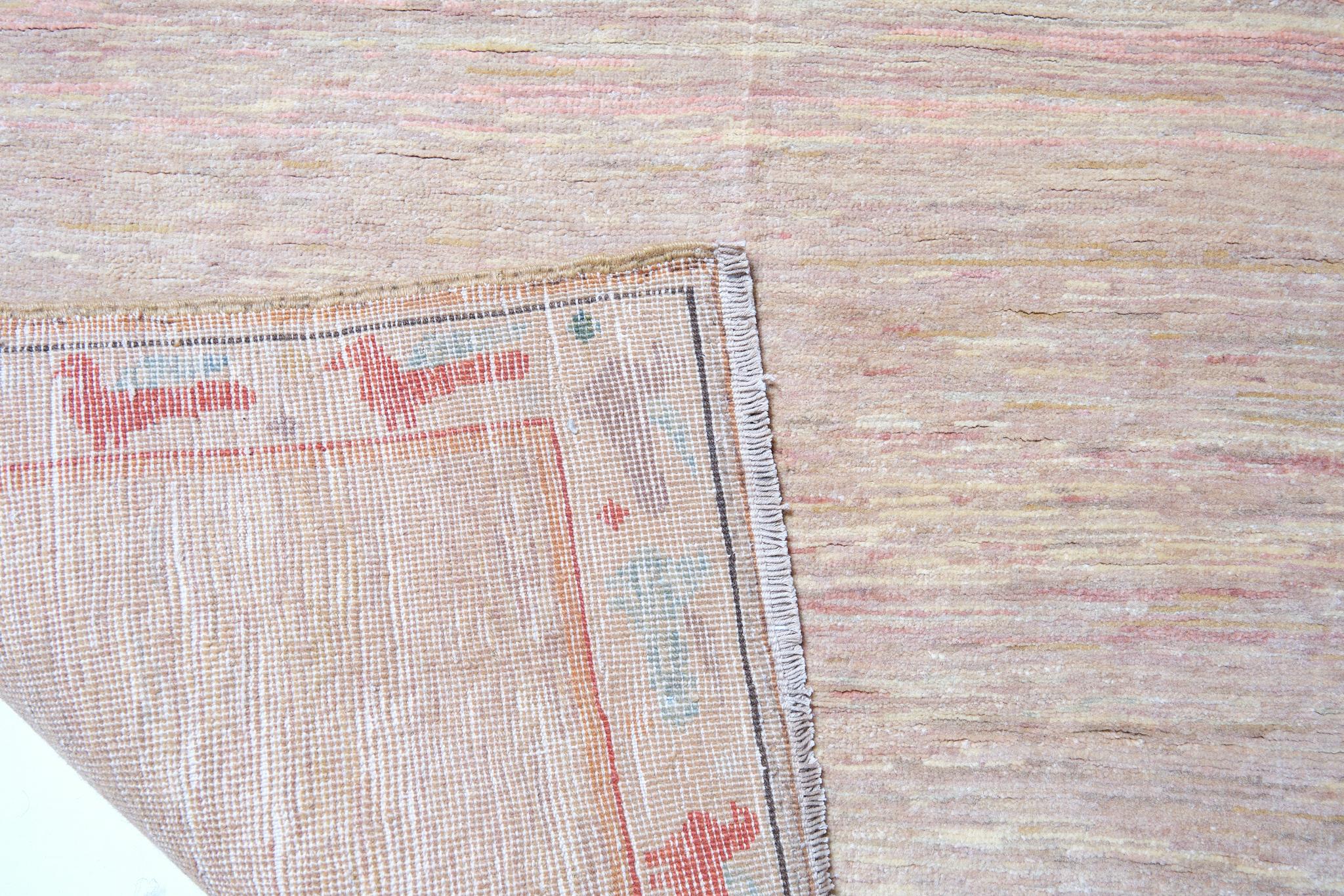 Turkish Ararat Rugs the Yellow-Brown Color Rug, Modern Desert Sand Carpet Natural Dyed For Sale