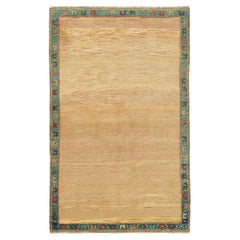 Ararat Rugs the Yellow-Brown Color Rug, Modern Desert Sand Carpet Natural Dyed