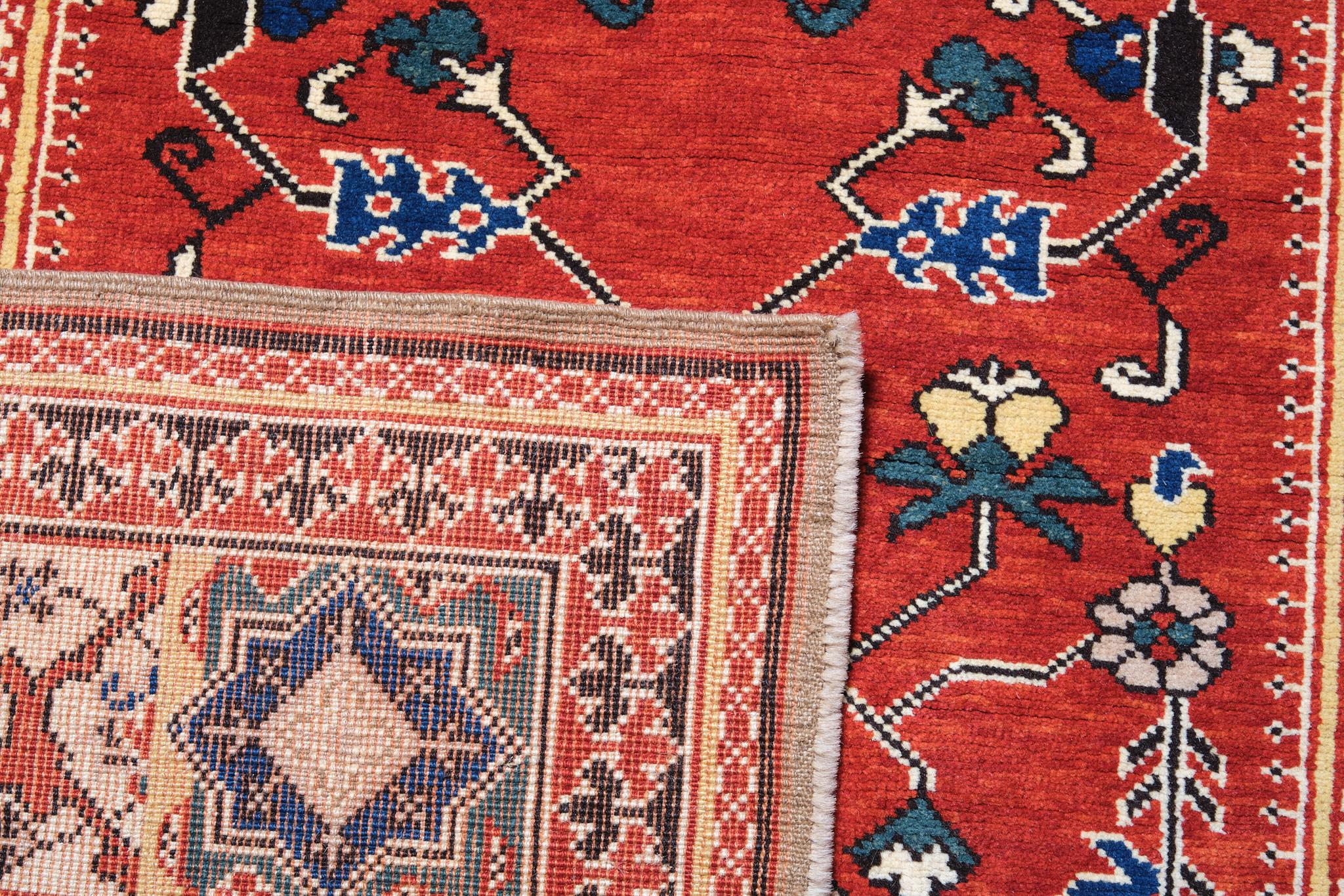 Oushak Ararat Rugs Transilvanian Ushak Prayer Rug Anatolian Revival Carpet Natural Dyed For Sale