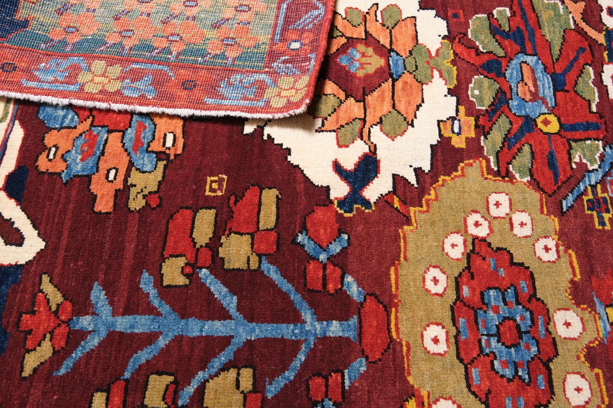 Ararat Rugs Trees and Palmettes Rug Saluj Bulagh Revival Carpet Natural Dyed In New Condition For Sale In Tokyo, JP