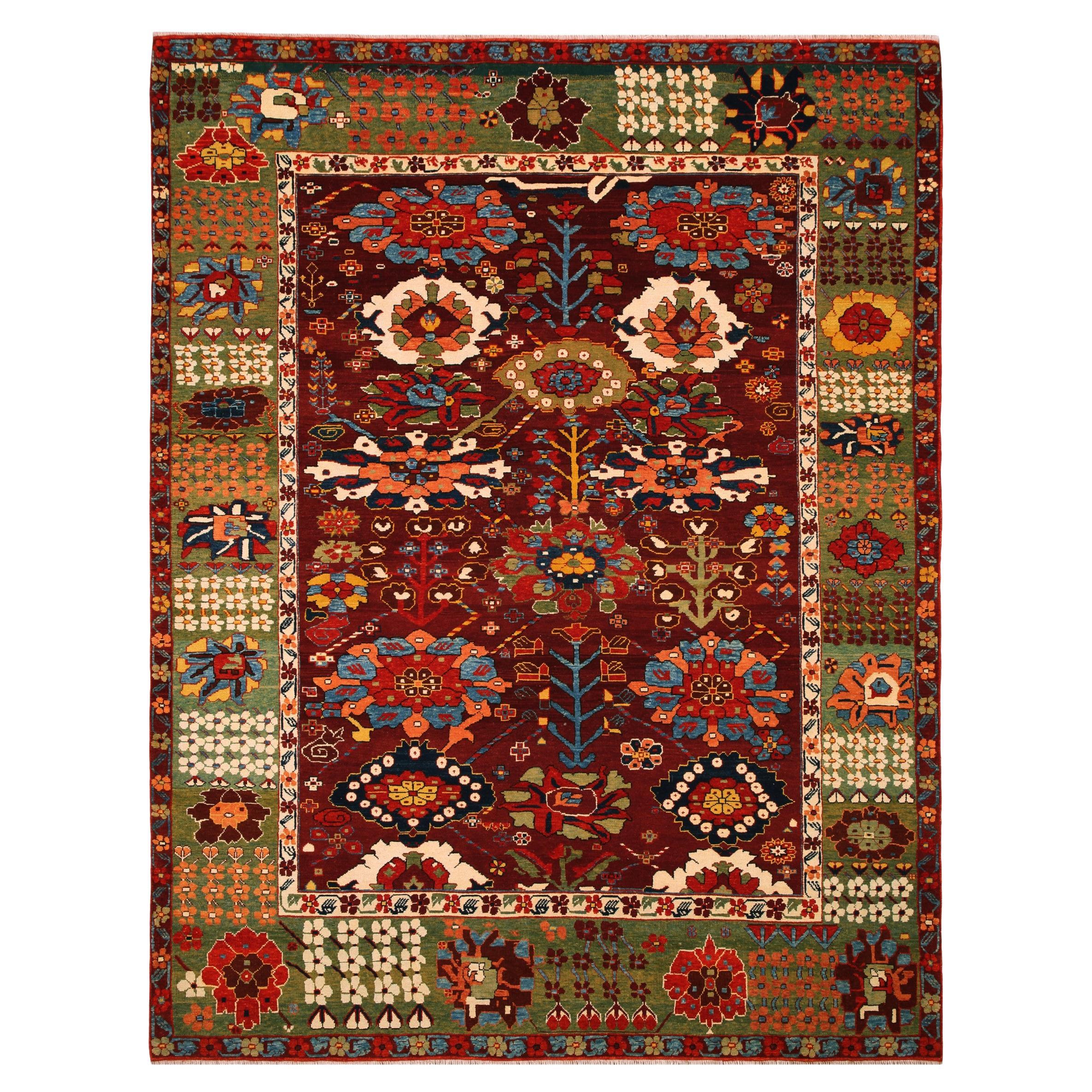 Ararat Rugs Trees and Palmettes Rug Saluj Bulagh Revival Carpet Natural Dyed For Sale