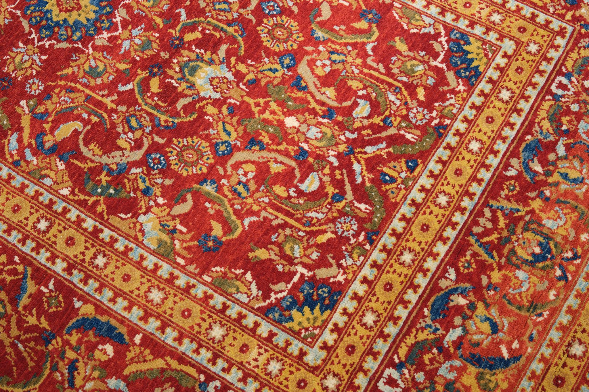 Ararat Rugs Turkish Court Manufactury Rug Ottoman Revival Rug Natural Dyed In New Condition For Sale In Tokyo, JP