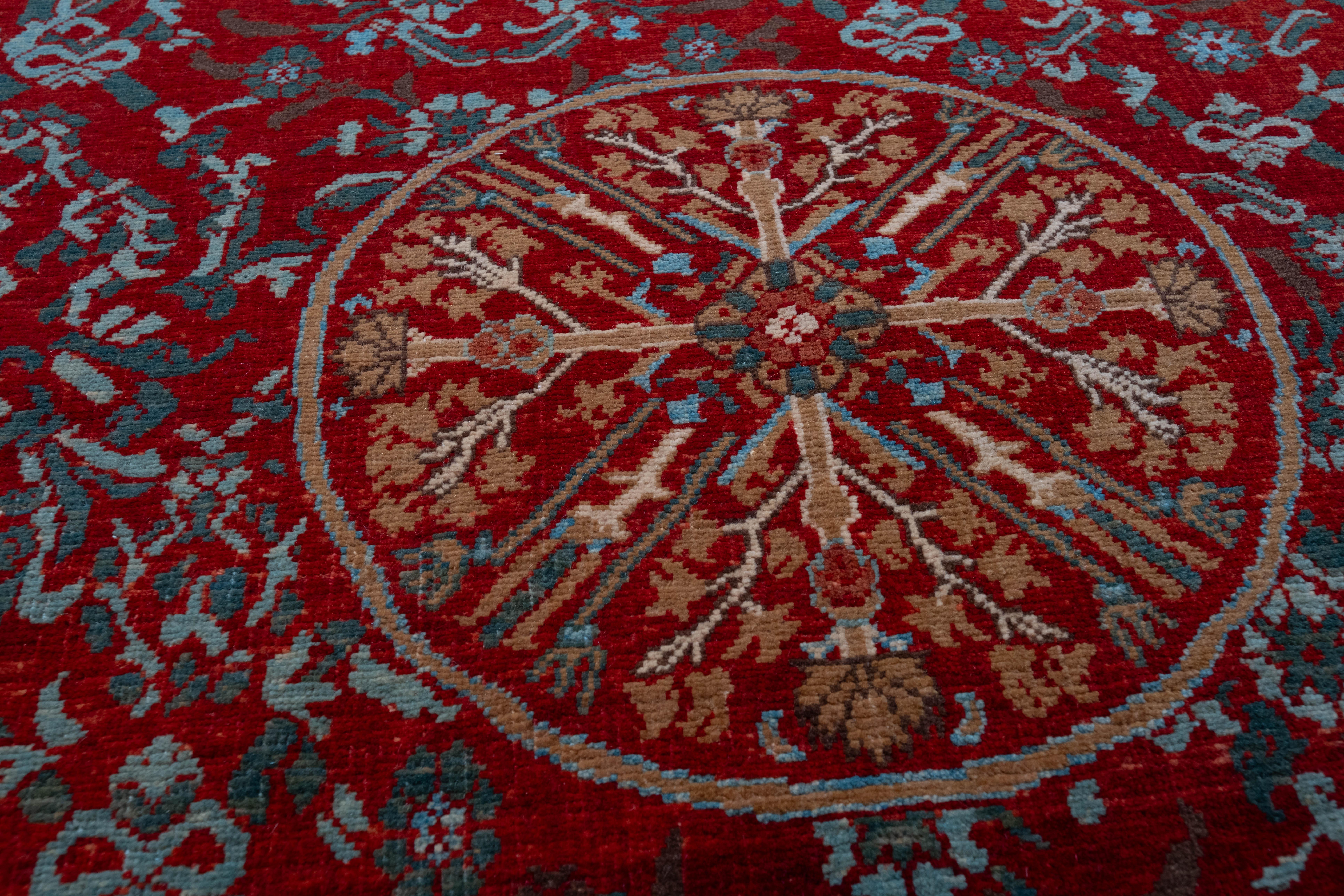 Ararat Teppich Türkischer Hofgewerbe-Teppich Ottoman Revival Teppich Naturfarben (21. Jahrhundert und zeitgenössisch) im Angebot