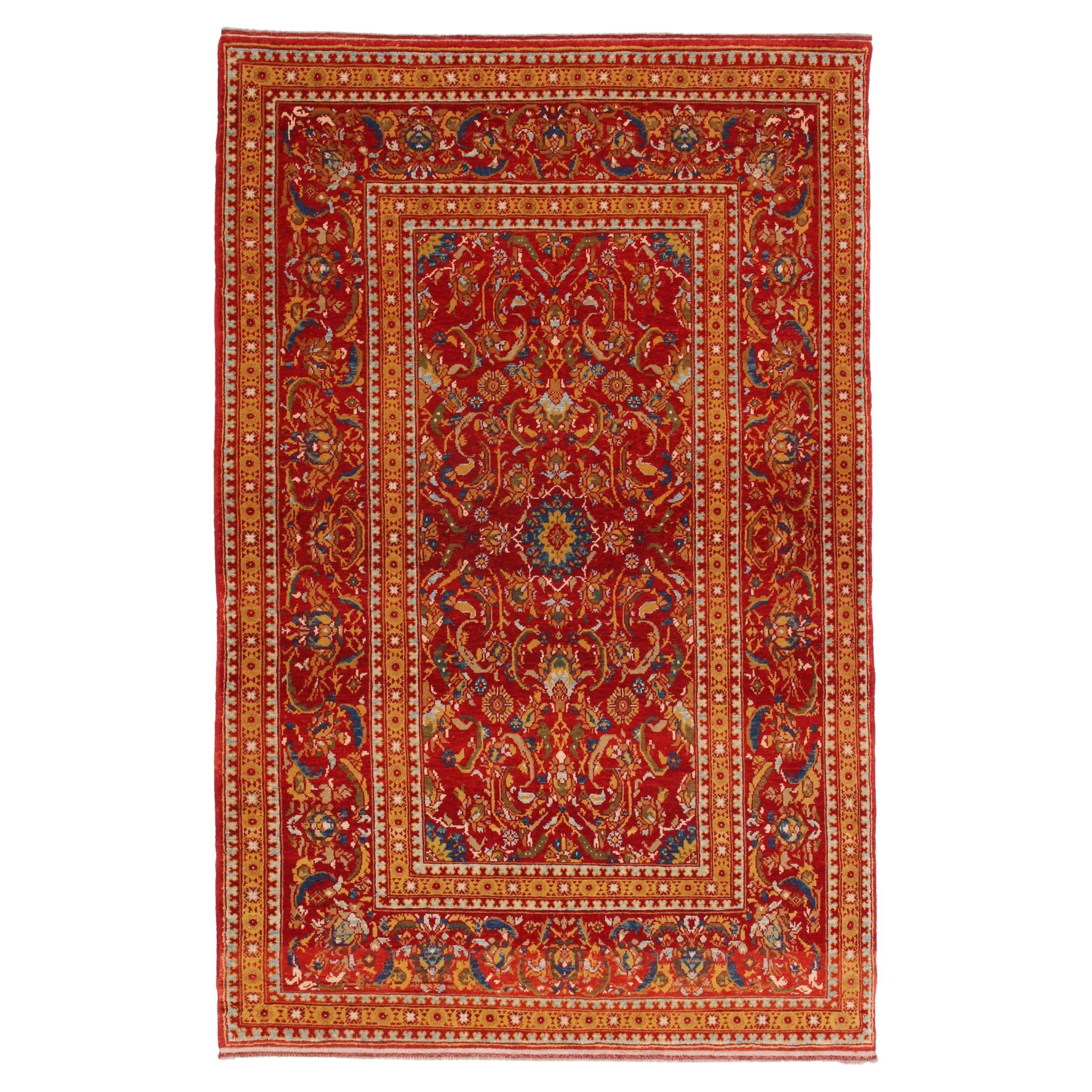 Ararat Teppich Türkischer Hofgewerbe-Teppich Ottoman Revival Teppich Naturfarben
