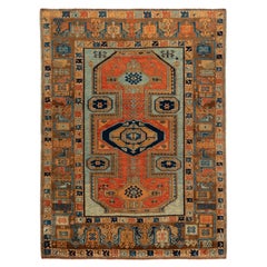 Ararat Rugs Village Rug, Antique Anatolian Turkish Revival Carpet Natural Dyed
