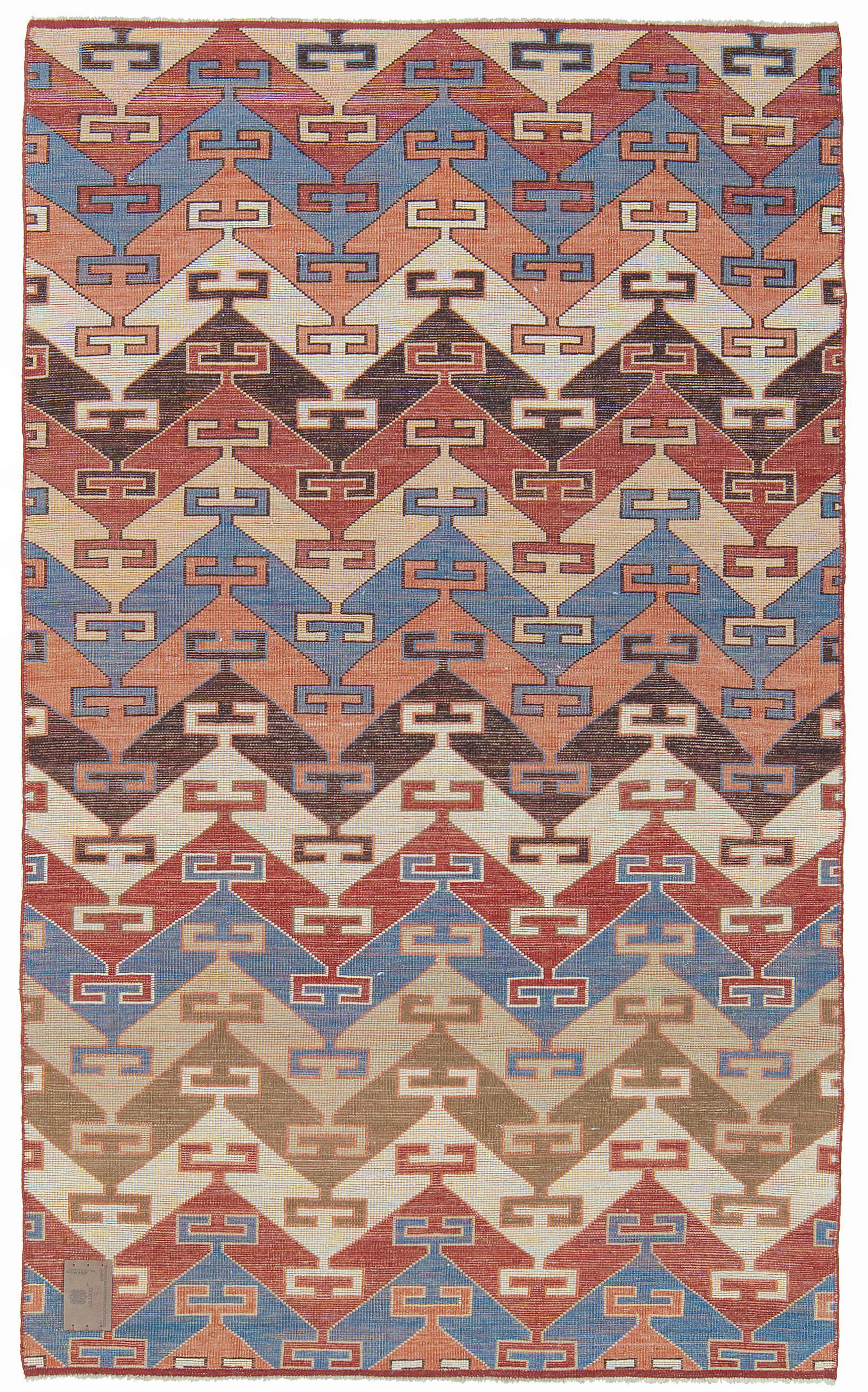 The source of the rug comes from the book Orient Star – A Carpet Collection, E. Heinrich Kirchheim, Hali Publications Ltd, 1993 nr.181. This is an unusual zig-zag line design 17th-century rug from the Konya region, Central Anatolia area, Turkey.