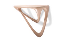 Table console Aras sable asiatique, teinté, fixation murale par Amorph