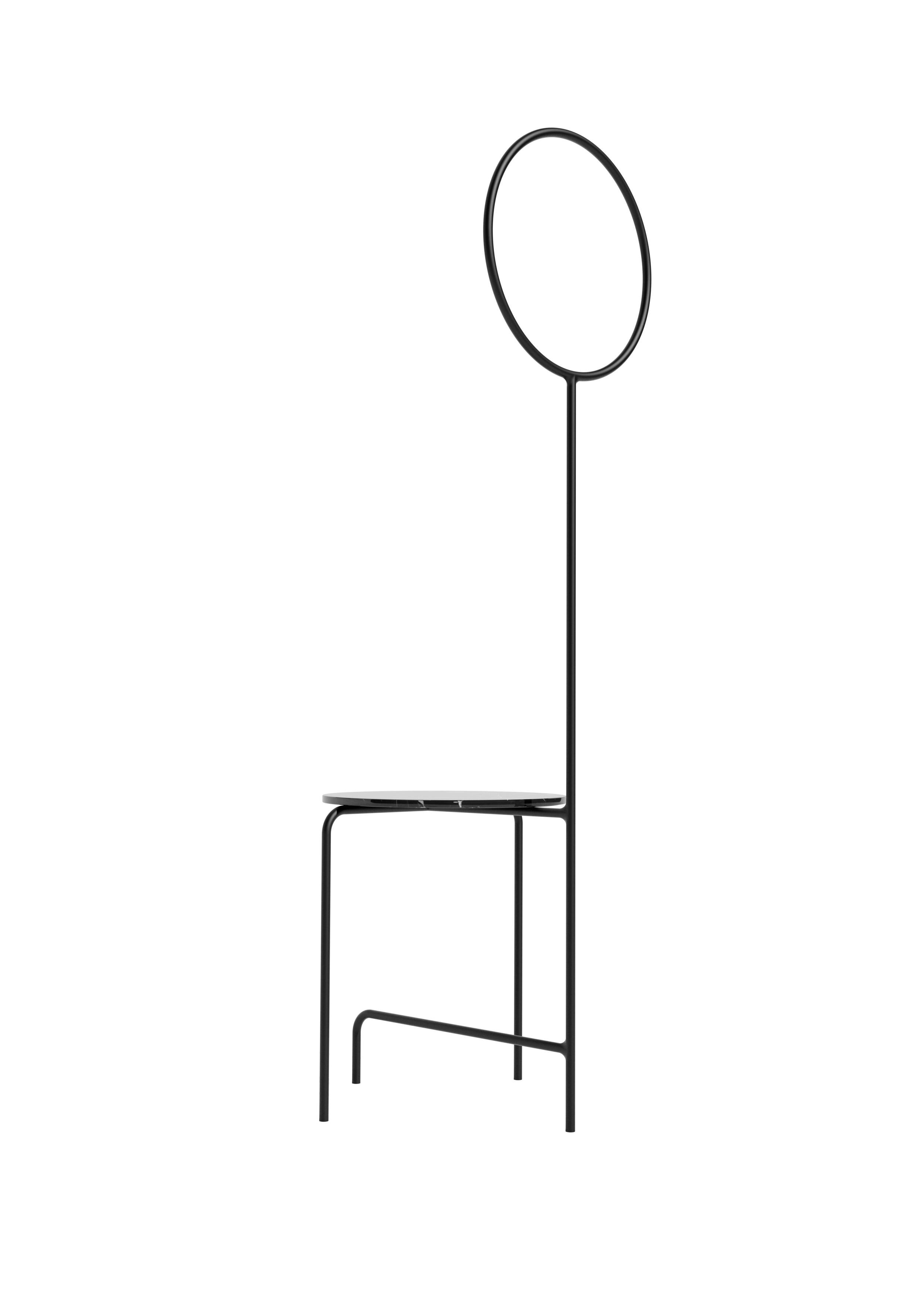 Arauto, Skulpturaler Stuhl aus Marmor und Stahl von Pedro Paulo Venzon, 2015 (21. Jahrhundert und zeitgenössisch) im Angebot