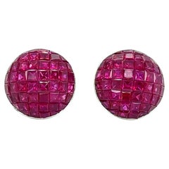 ARAYIAN 11.53 carats Invisibly Set Ruby Earrings