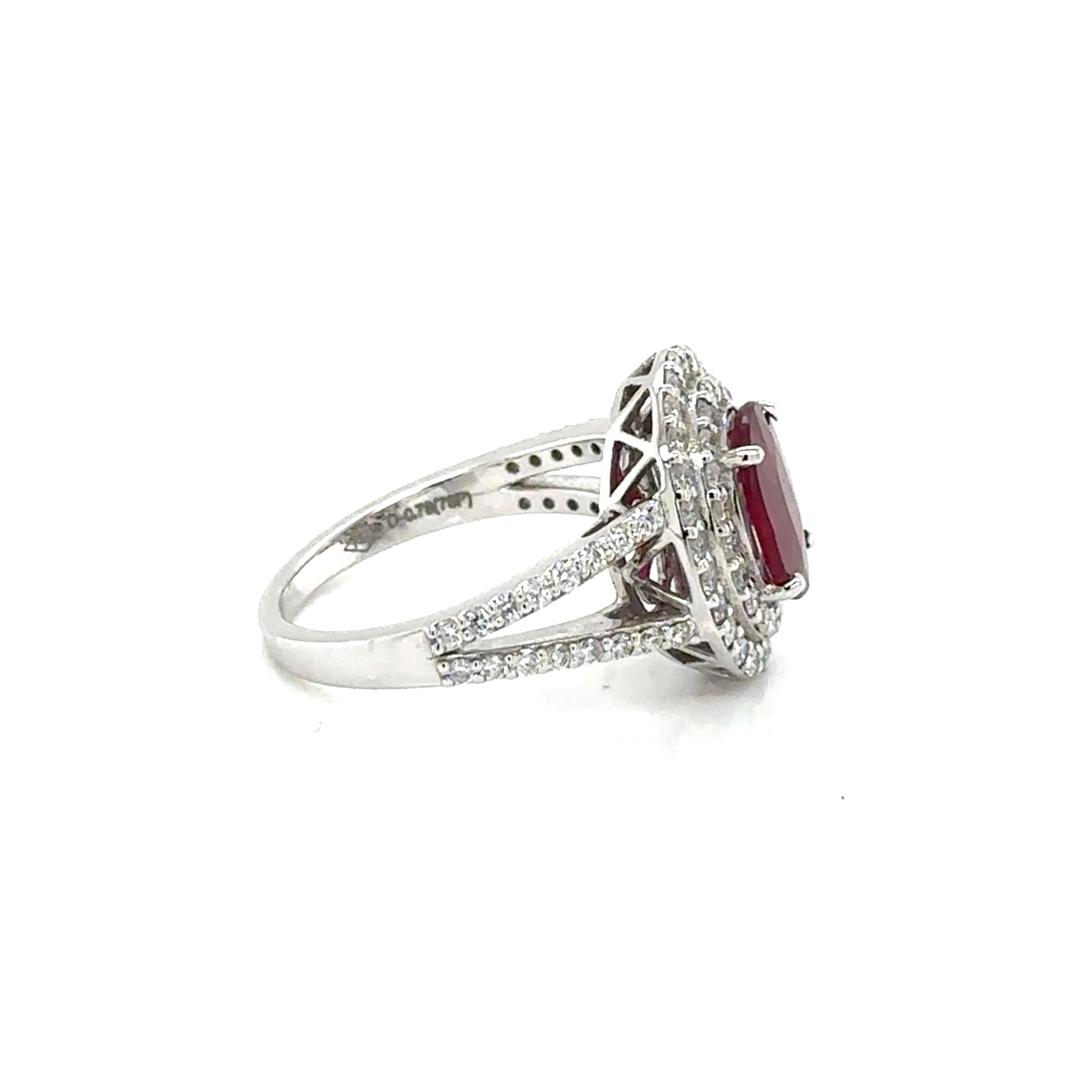 Bague ARAYIAN de 1,33 carats en rubis et diamants Neuf - En vente à Khet Bang Rak, 10