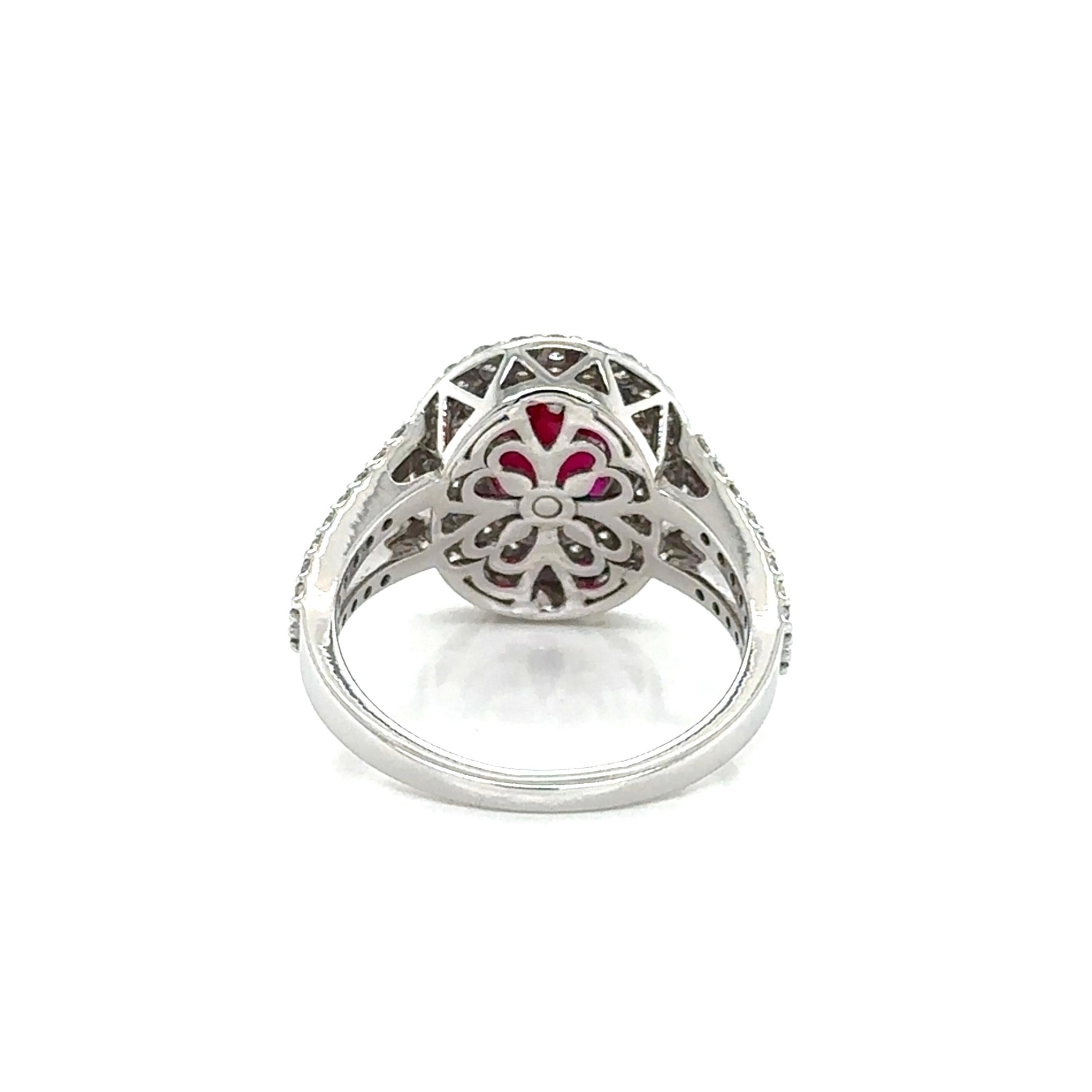 Bague ARAYIAN de 1,33 carats en rubis et diamants en vente 1