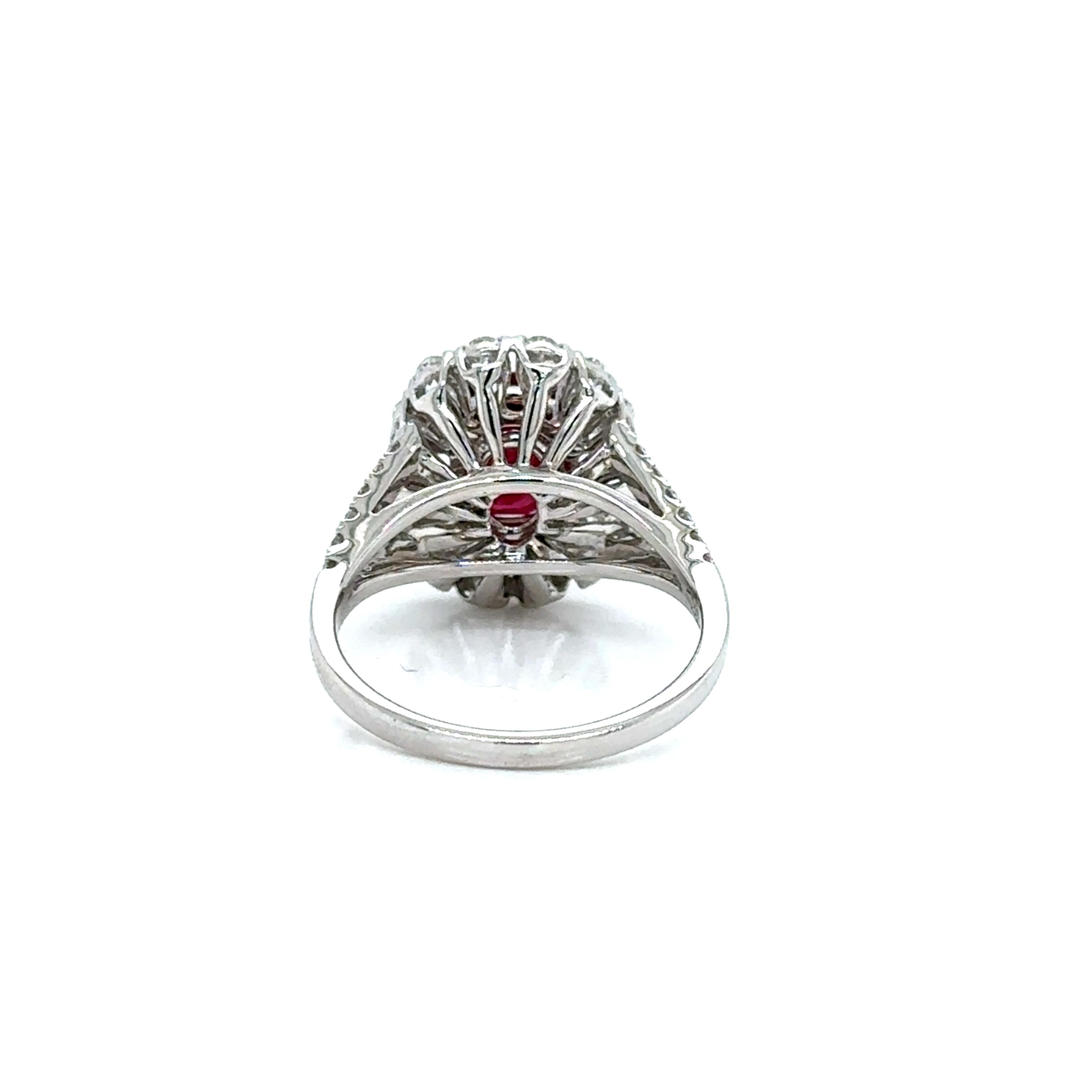 Bague ARAYENNE en rubis de 2,07 carats avec diamant en vente 1