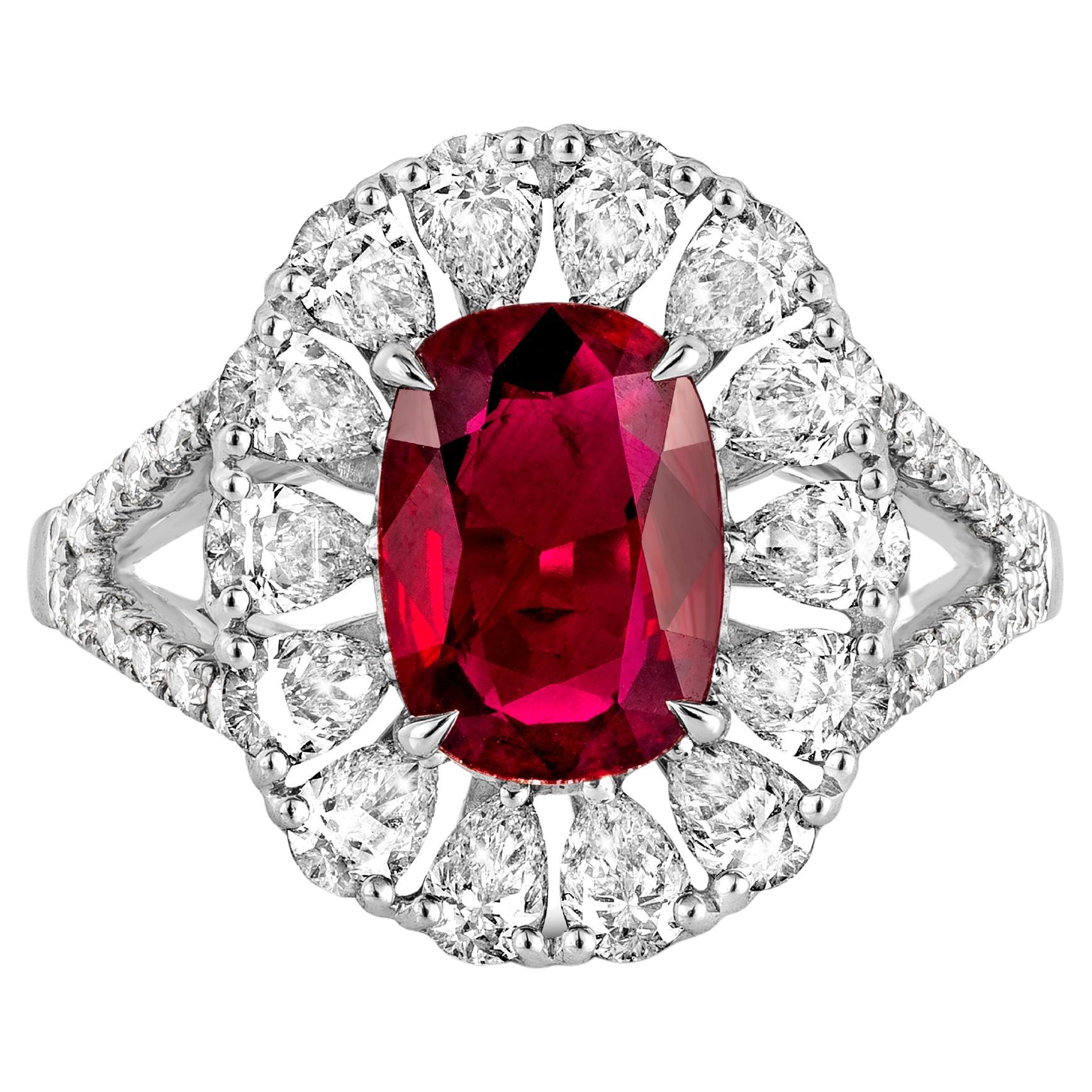 Bague ARAYENNE en rubis de 2,07 carats avec diamant