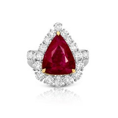 ARAYIAN 3.87 carats Ruby and Diamond Ring with certificate