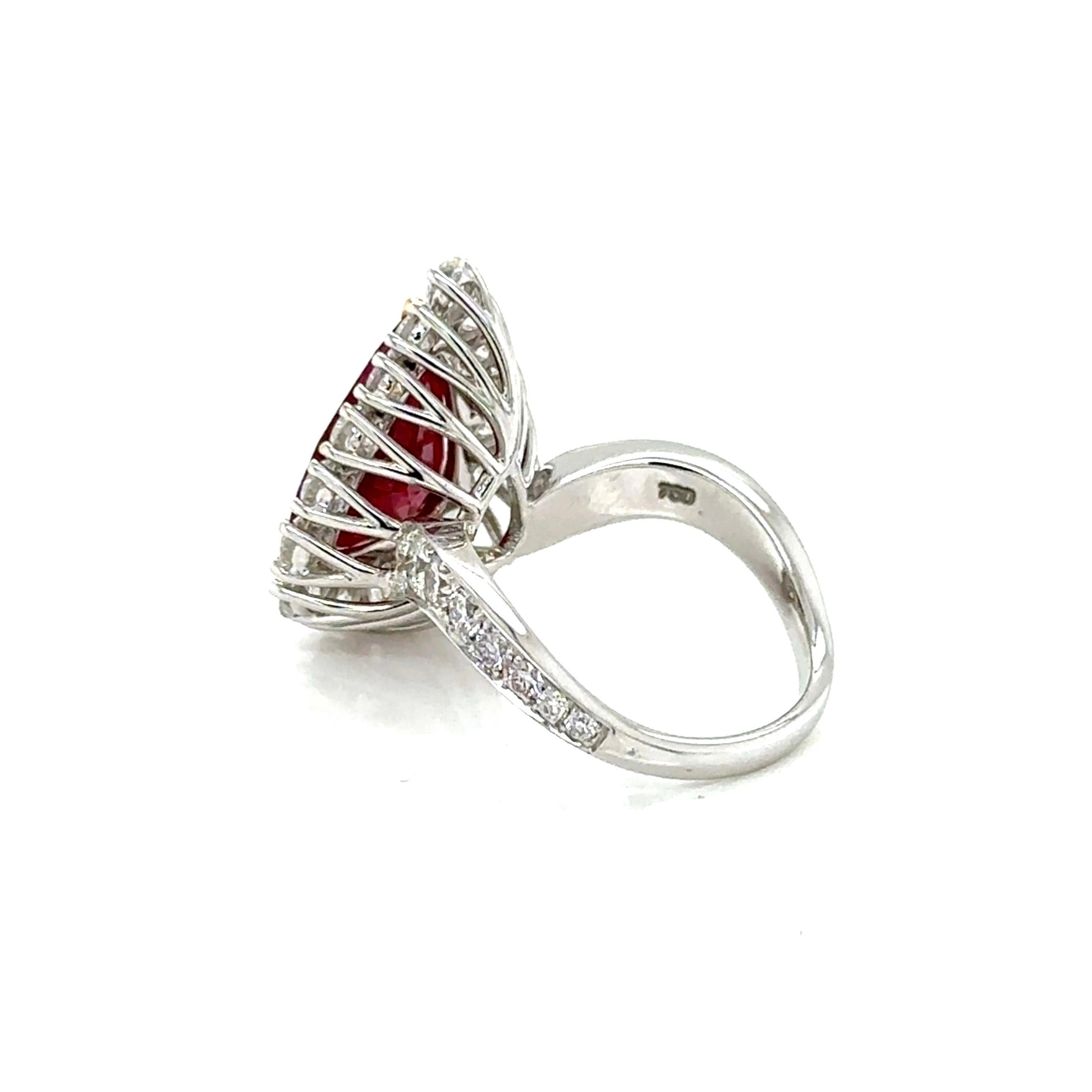 ARAYIAN 3,87 Karat Rubin und Diamant Ring mit Zertifikat im Zustand „Neu“ im Angebot in Khet Bang Rak, 10