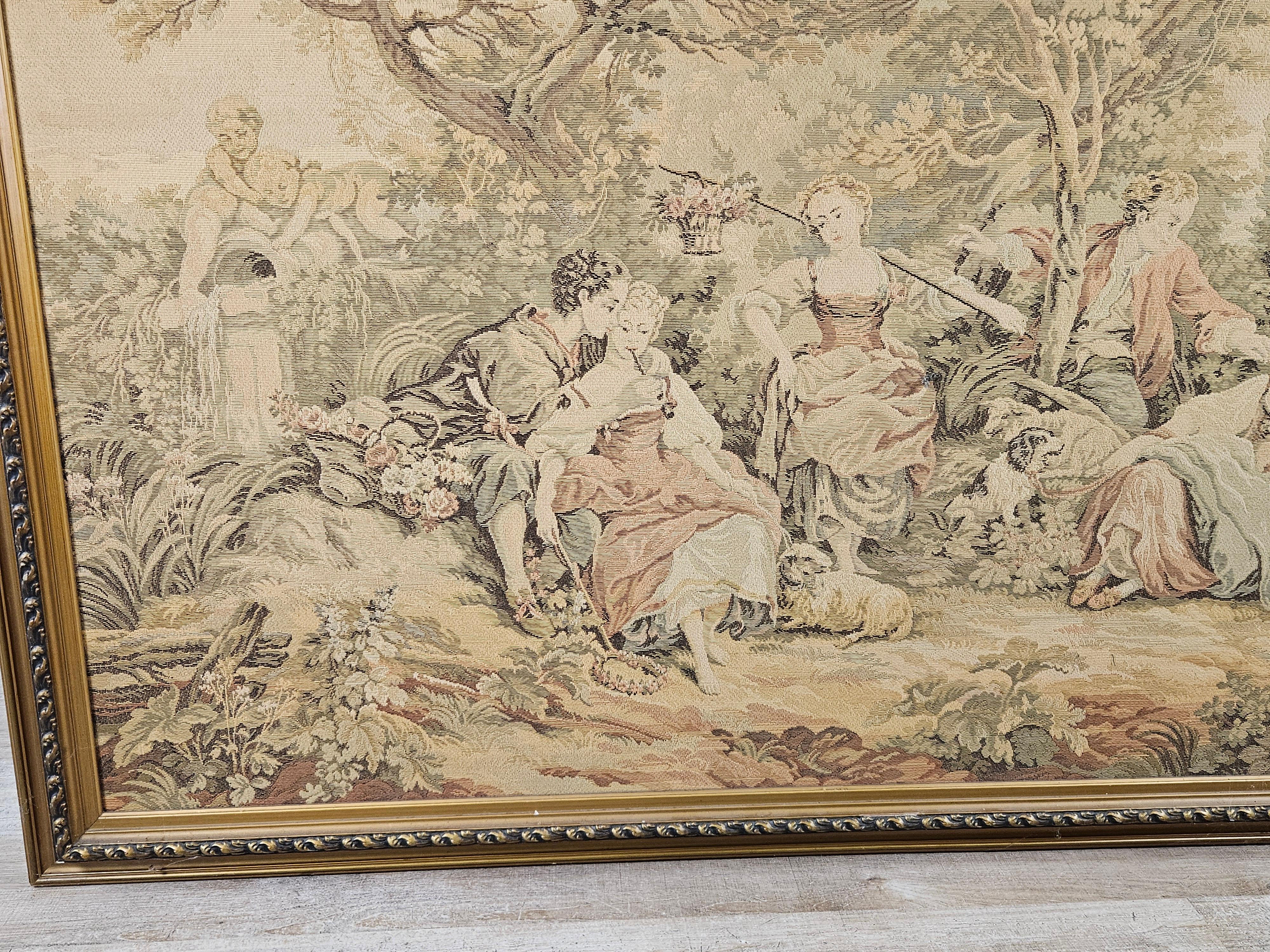 Italian Tapestry with frame early 20th century For Sale